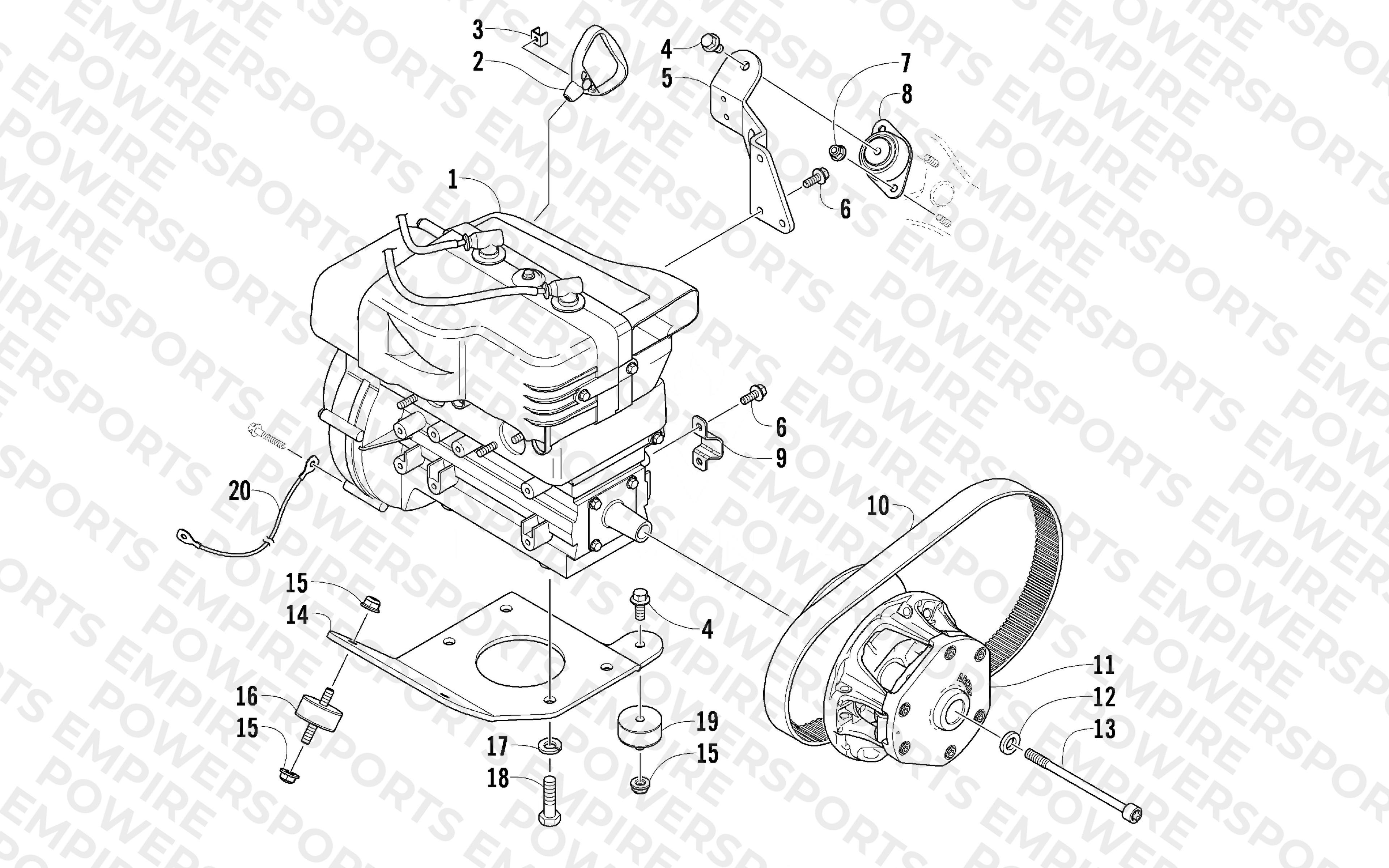 ENGINE AND RELATED PARTS