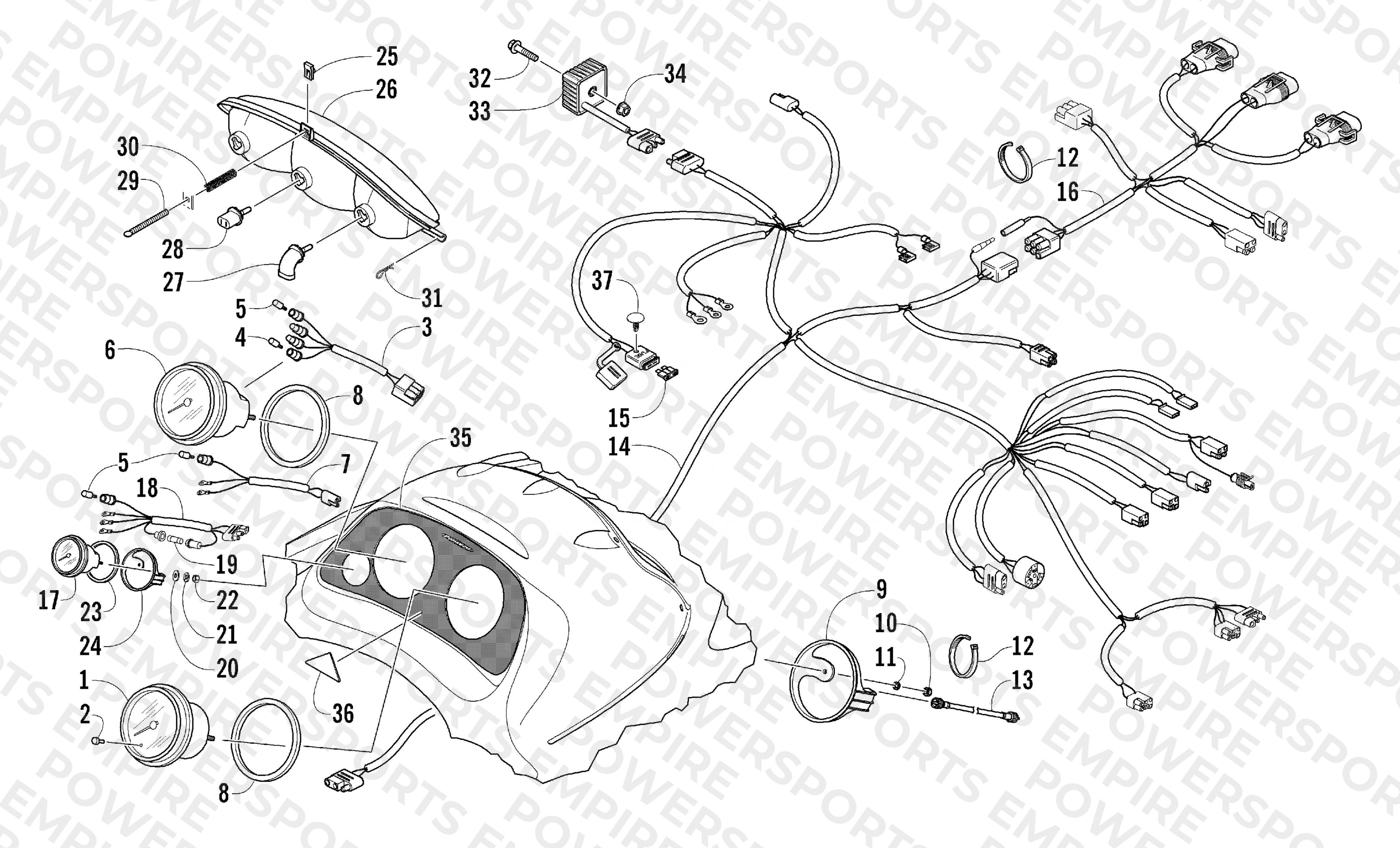 HEADLIGHT, INSTRUMENTS, AND WIRING ASSEMBLIES