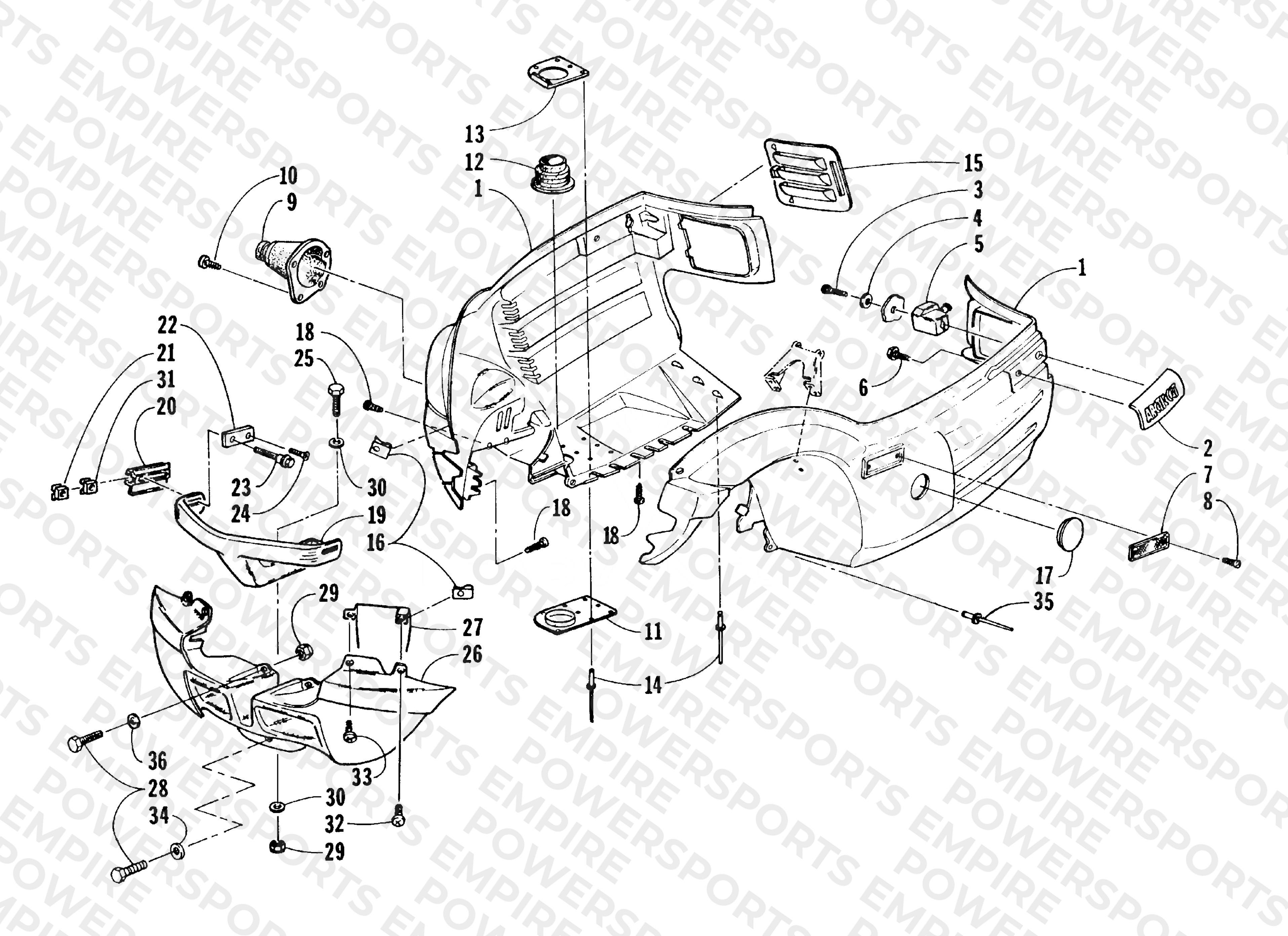 BELLY PAN AND FRONT BUMPER ASSEMBLY