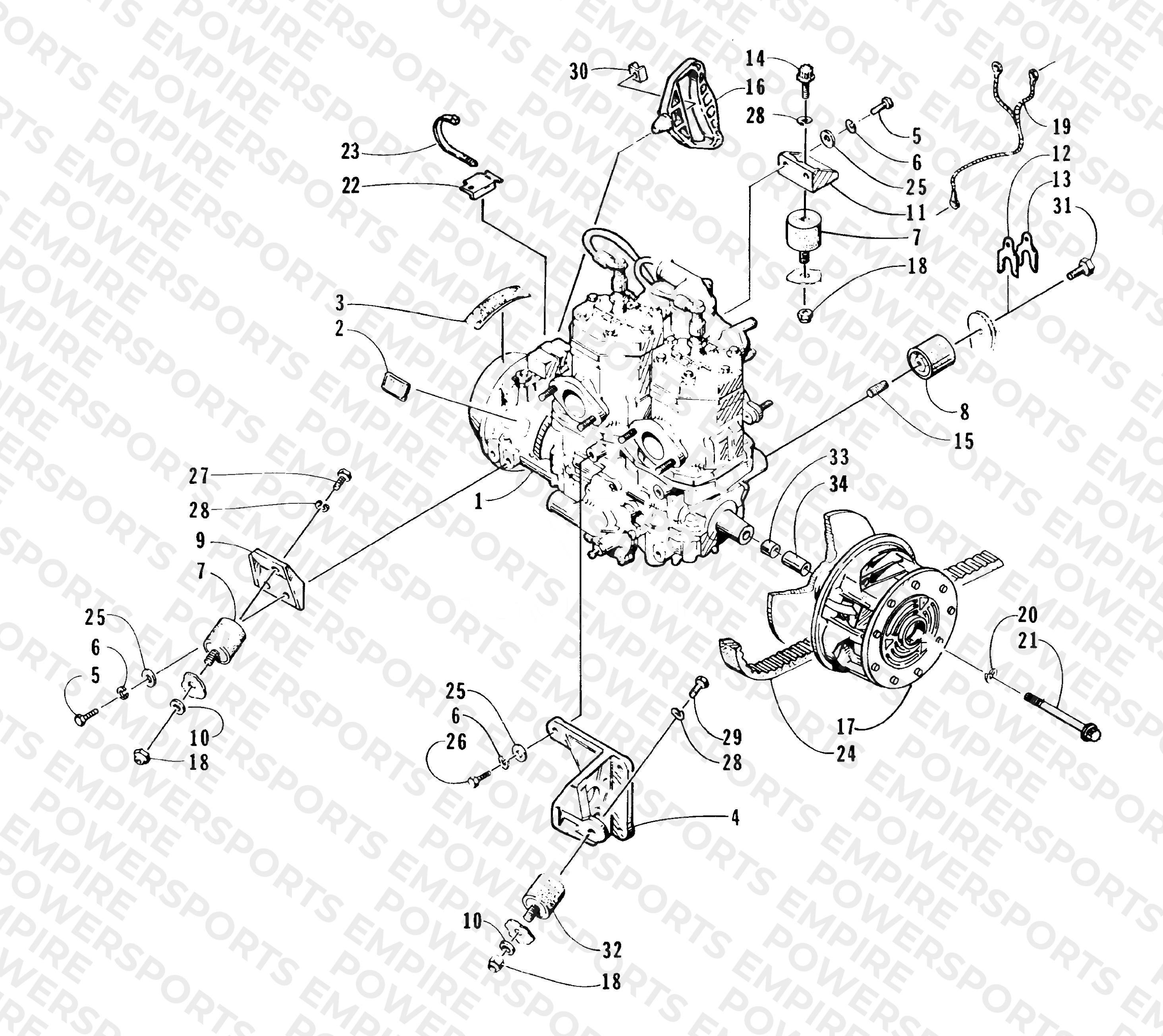 ENGINE AND RELATED PARTS