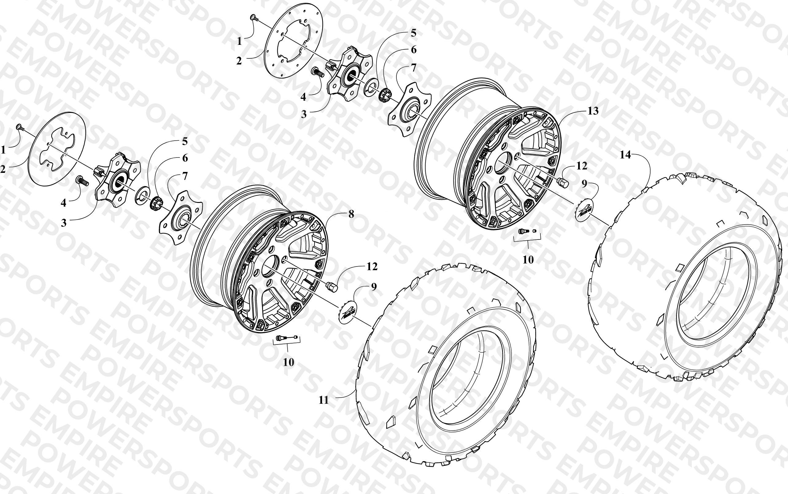 WHEEL AND TIRE ASSEMBLY