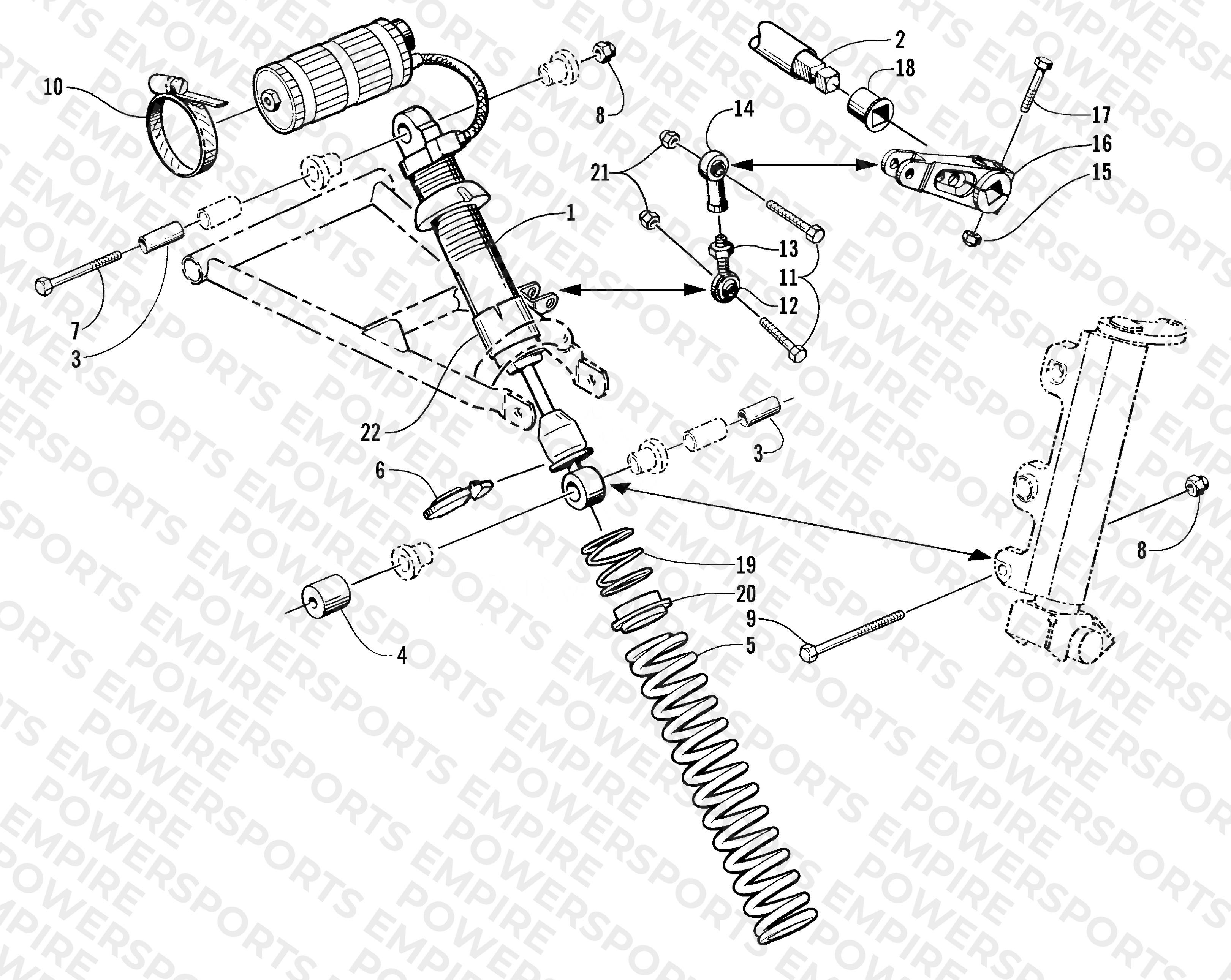 SHOCK ABSORBER AND SWAY BAR ASSEMBLY