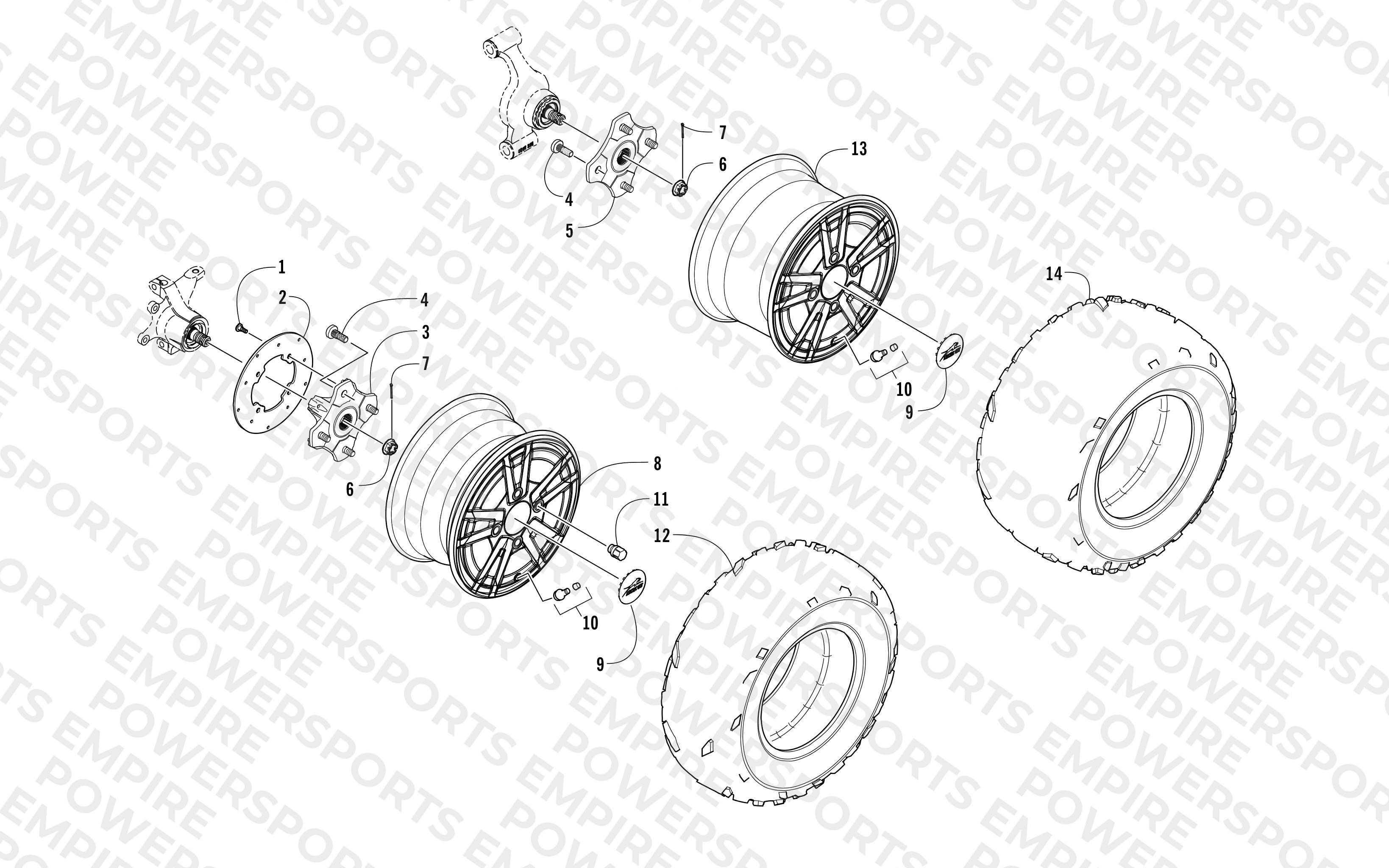 WHEEL AND TIRE ASSEMBLY