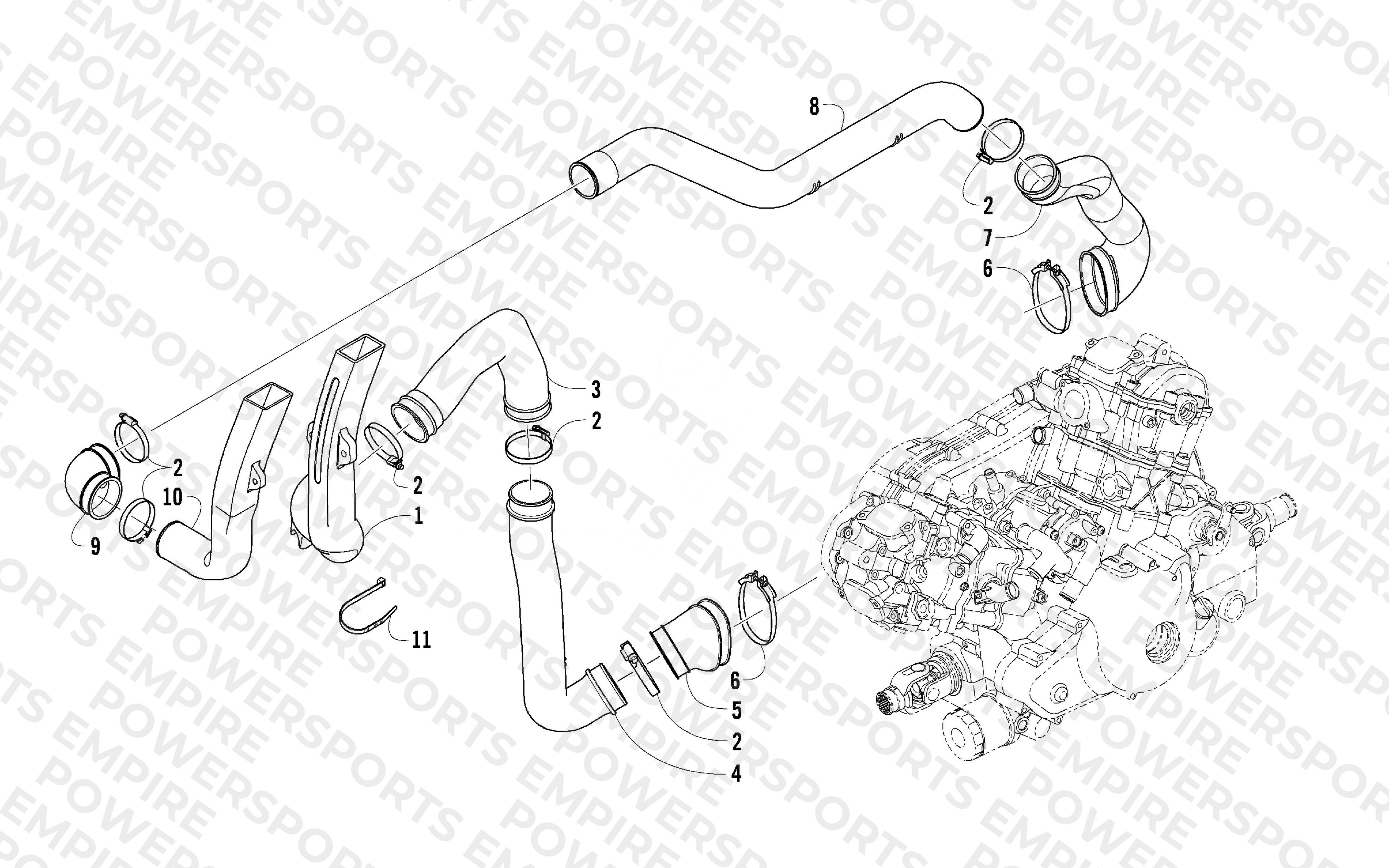 CASE/BELT COOLING ASSEMBLY