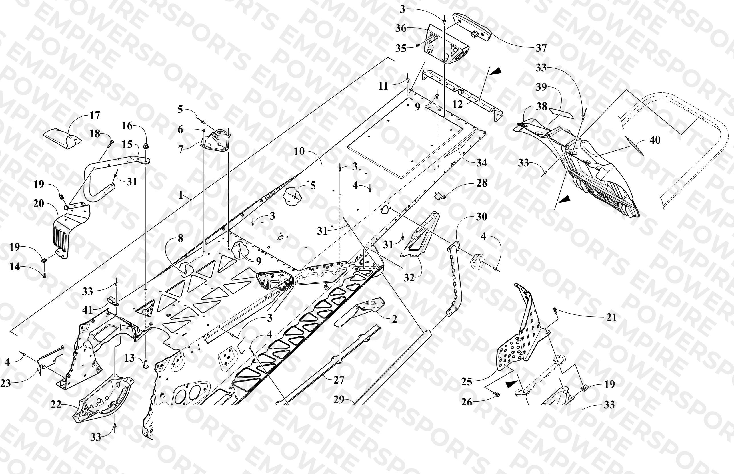 TUNNEL AND SNOWFLAP ASSEMBLY