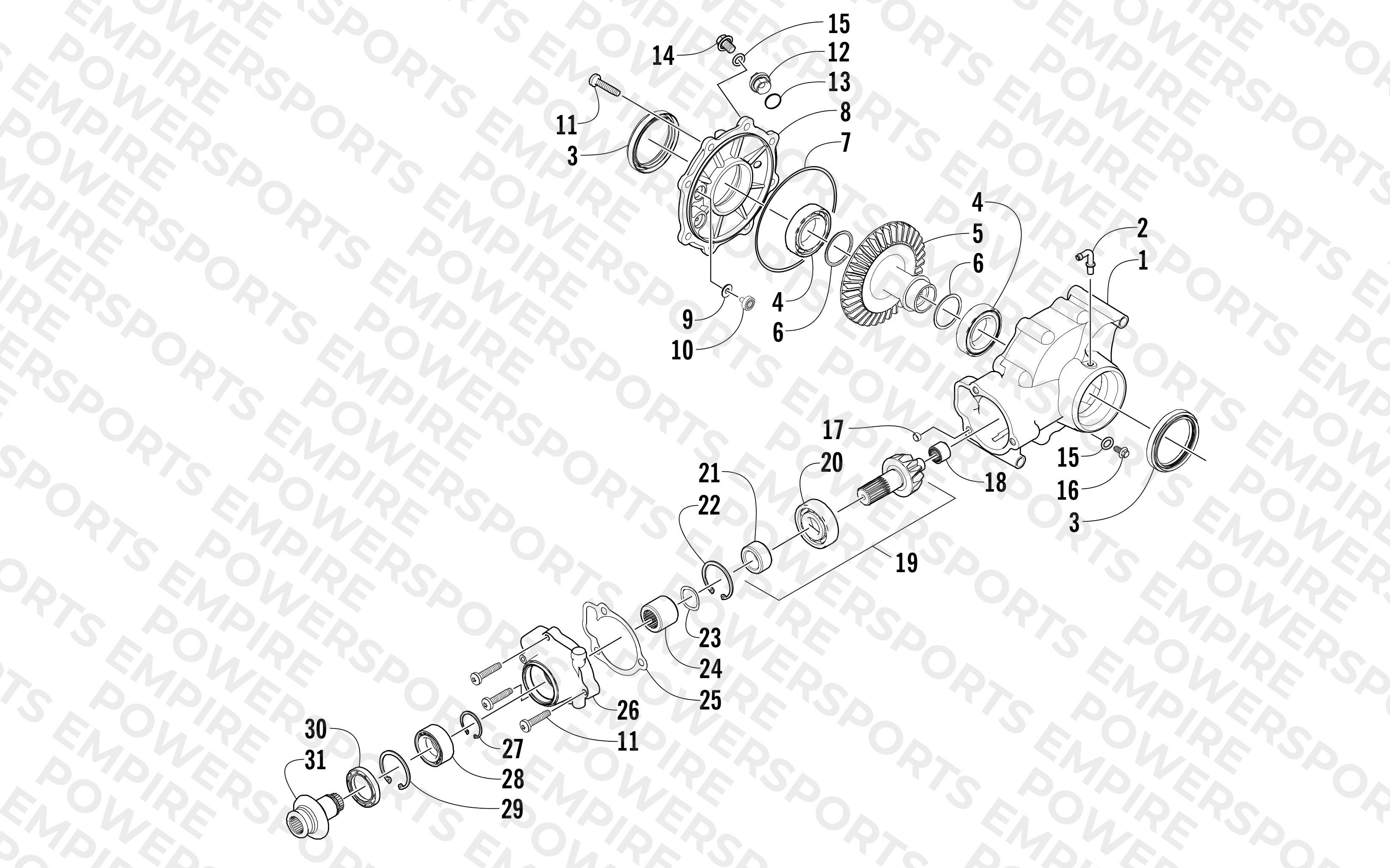 REAR DRIVE GEARCASE ASSEMBLY