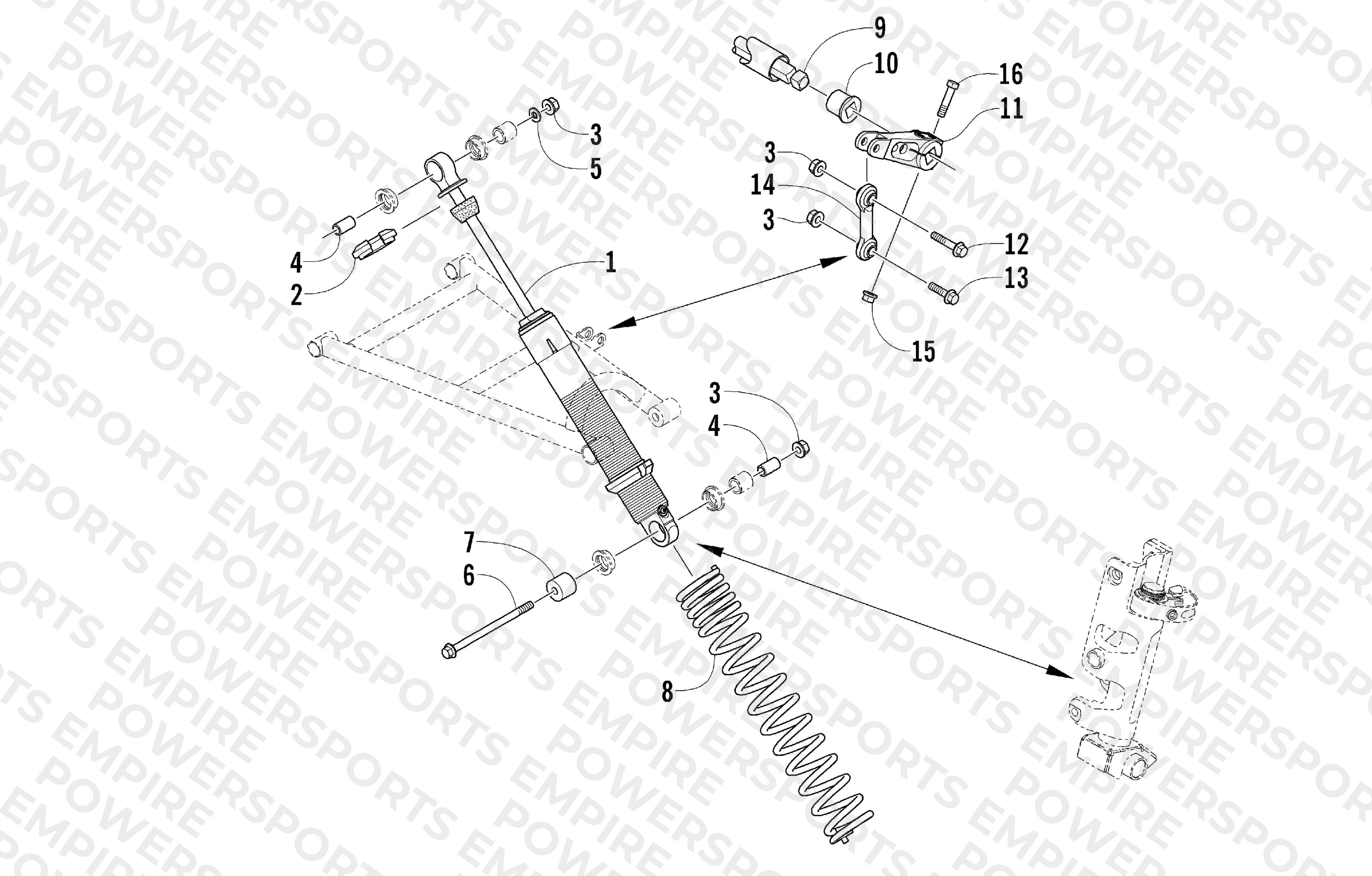 SHOCK ABSORBER AND SWAY BAR ASSEMBLY