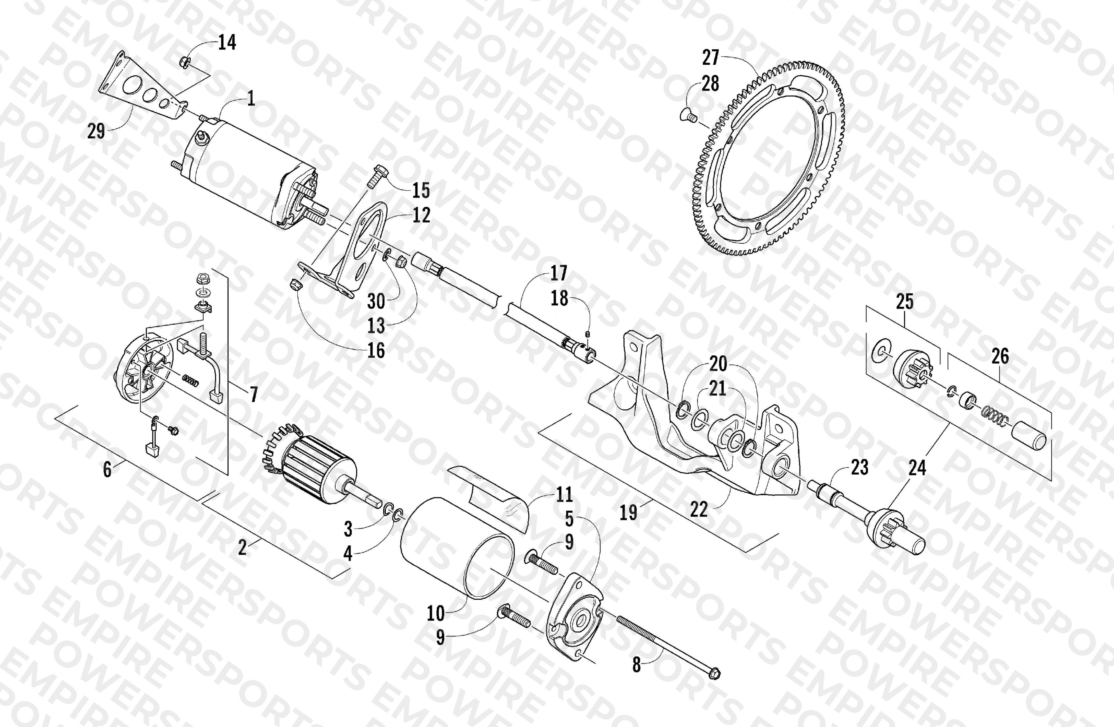 FLEX-DRIVE STARTER MOTOR ASSEMBLY