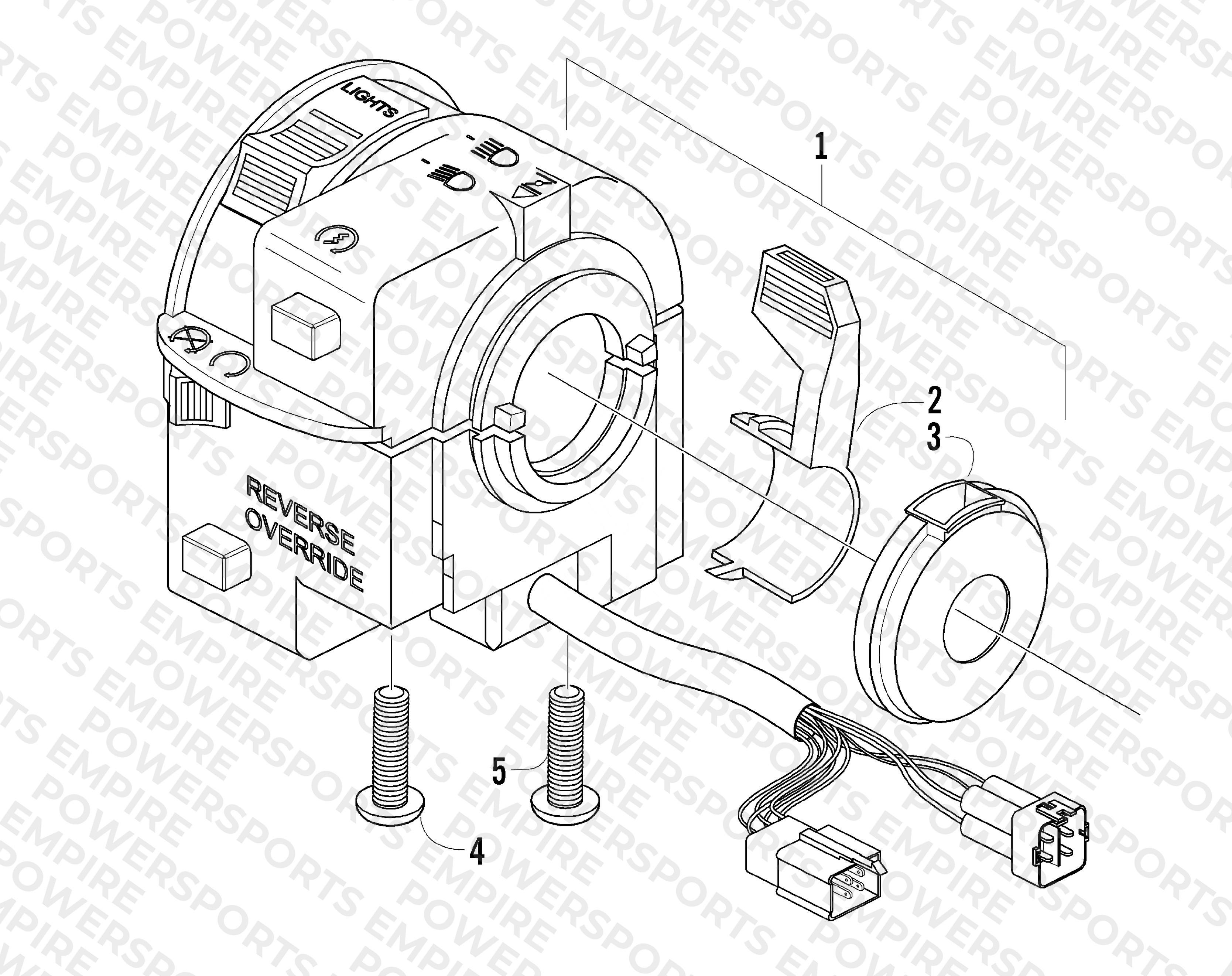 CONTROL SWITCH HOUSING ASSEMBLY