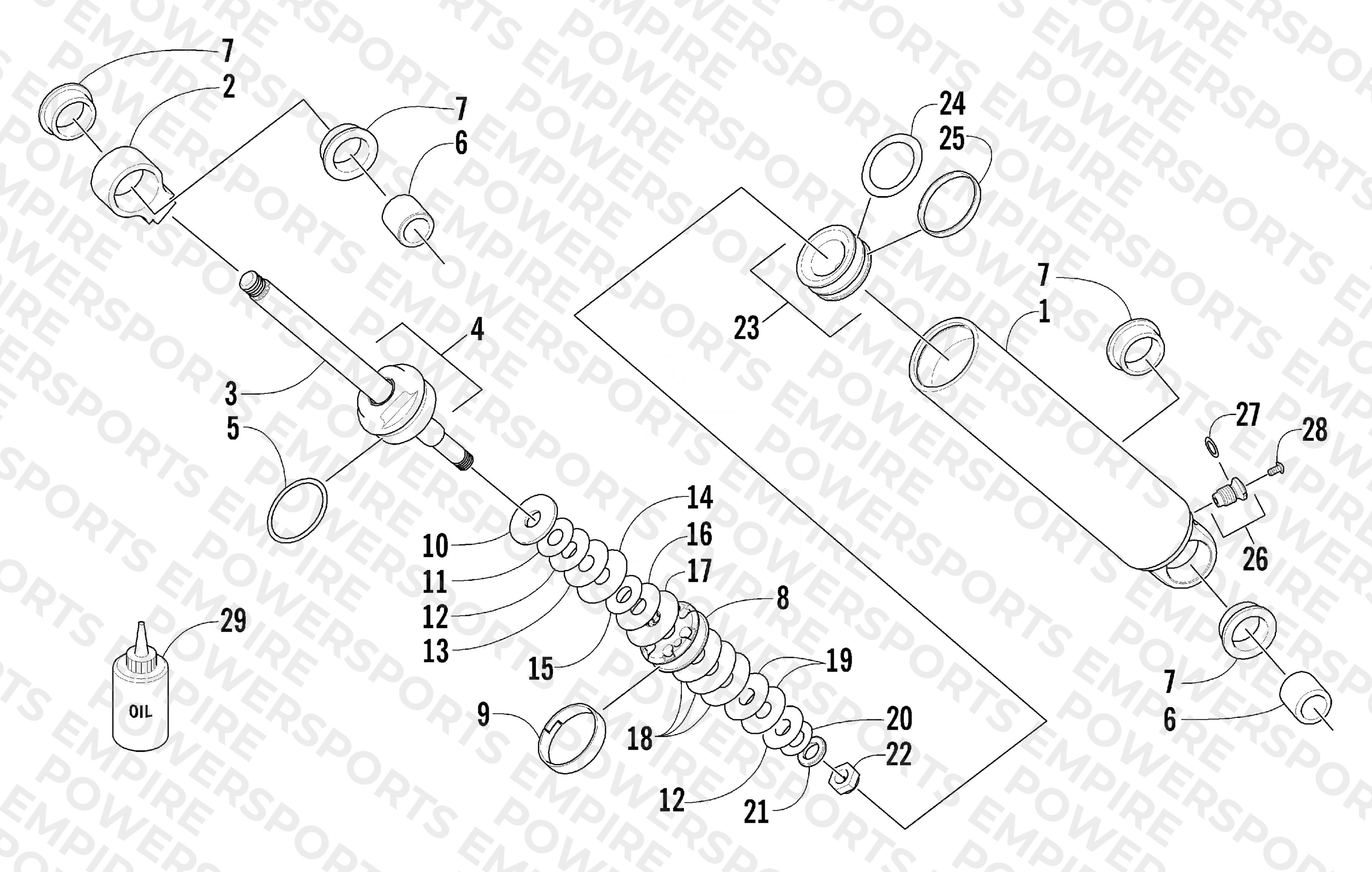 REAR SUSPENSION REAR ARM SHOCK ABSORBER