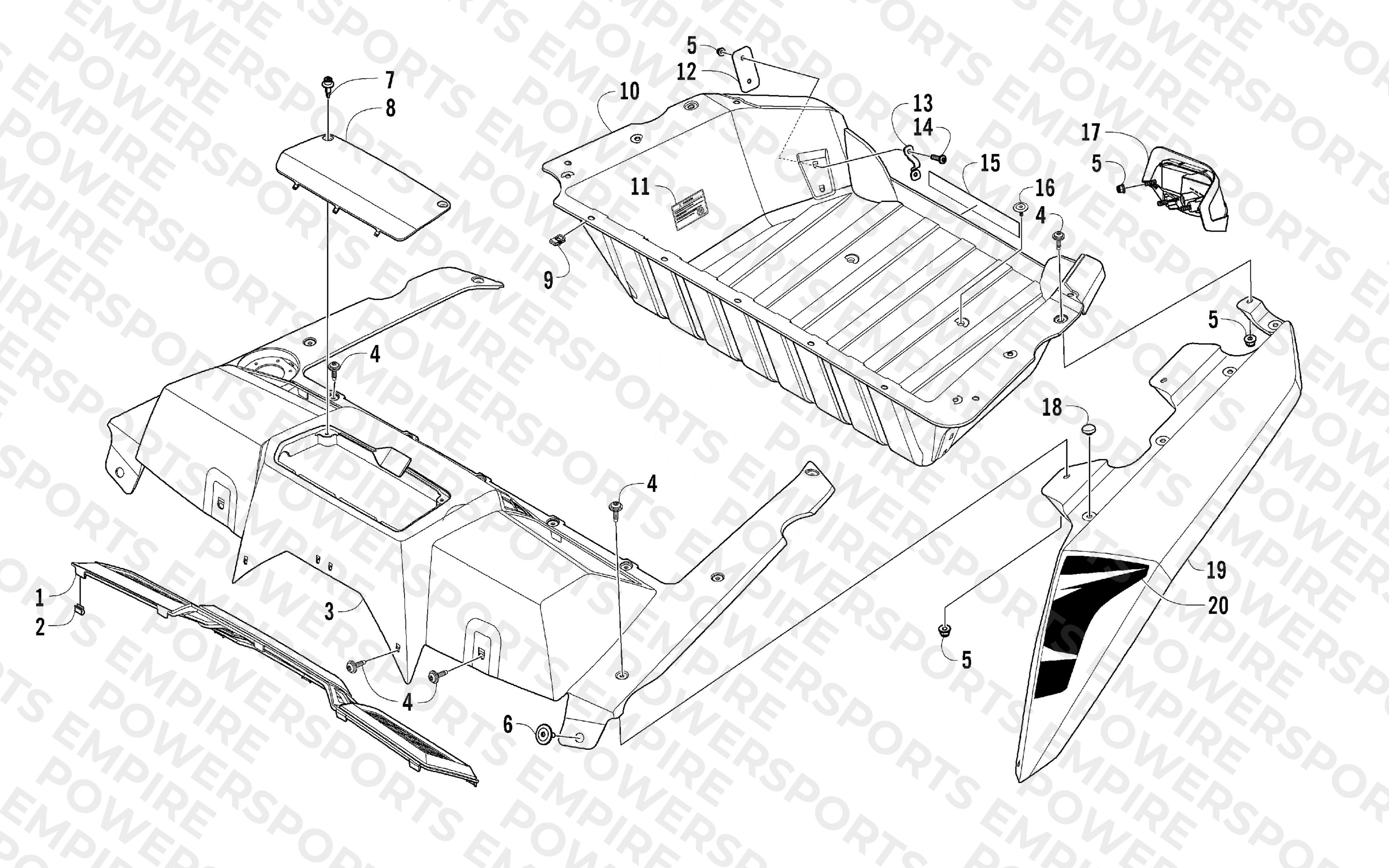 CARGO BOX AND TAILLIGHT ASSEMBLY