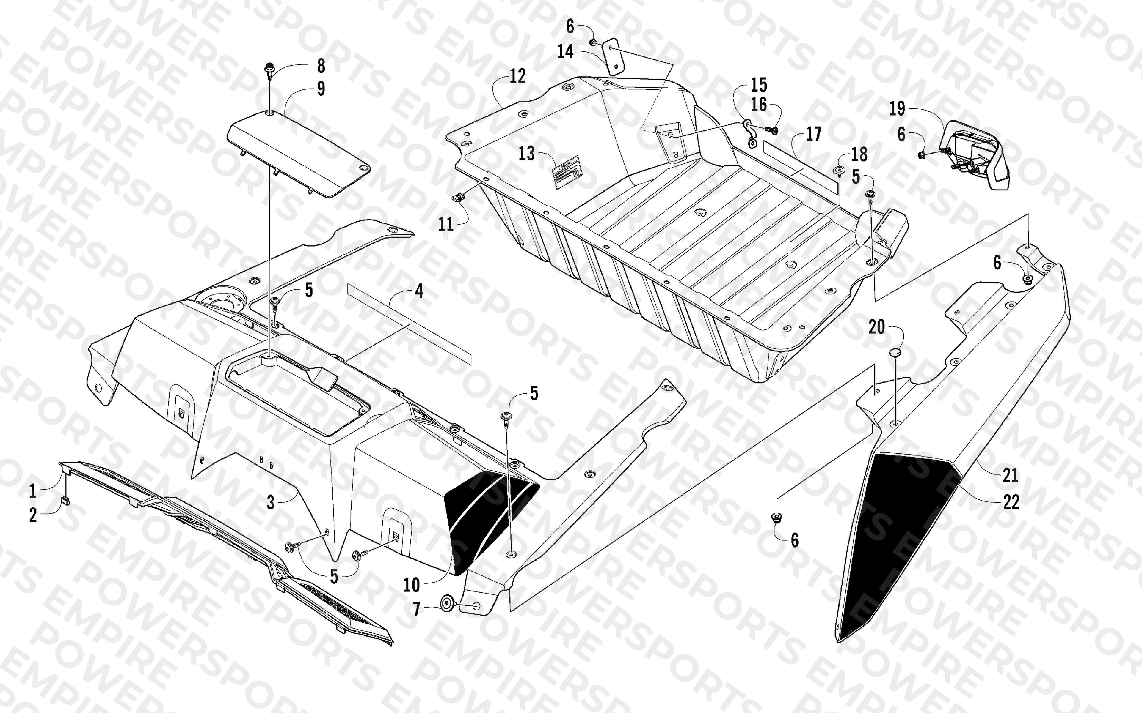CARGO BOX AND TAILLIGHT ASSEMBLY