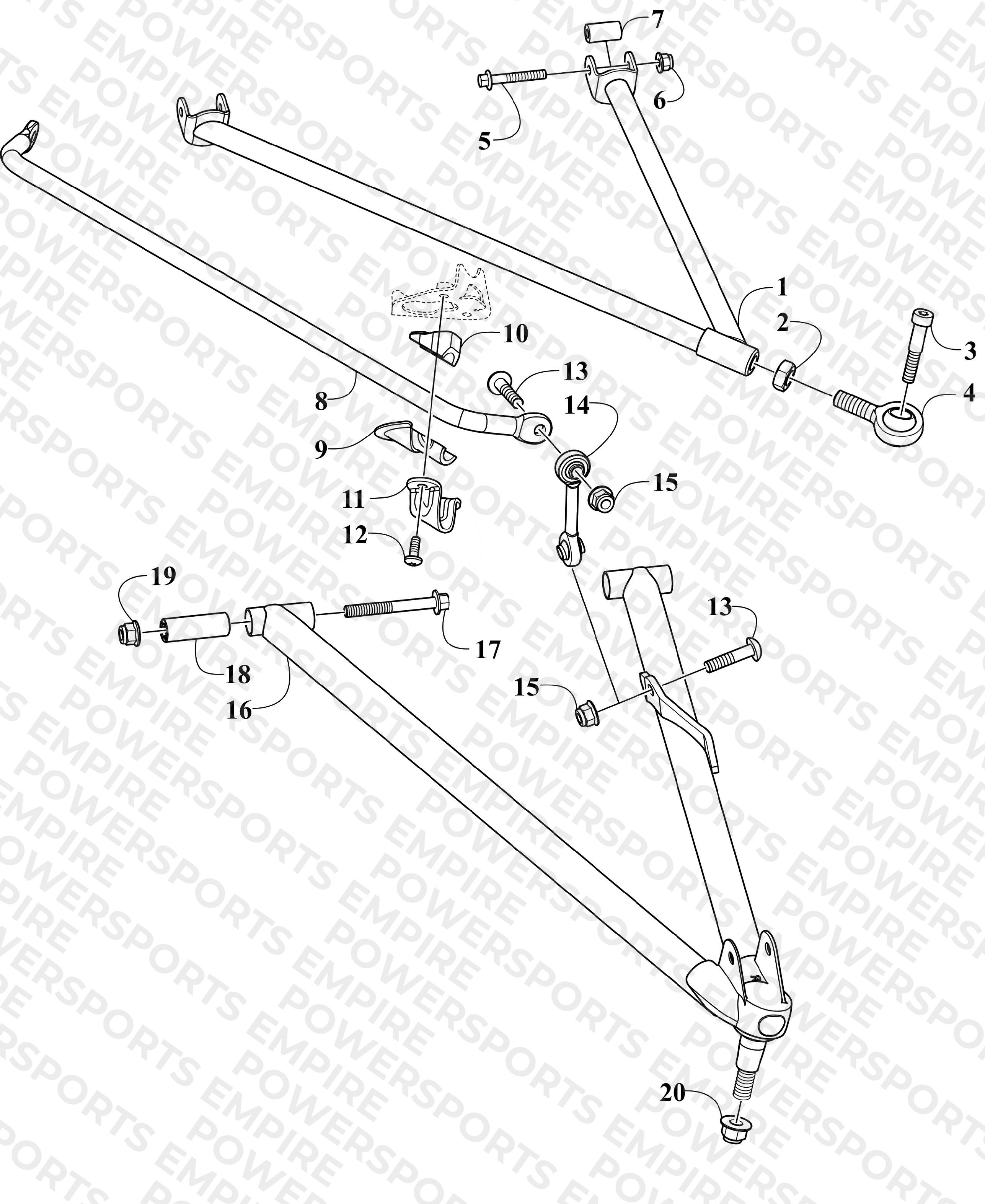 A-ARM AND SWAY BAR ASSEMBLY