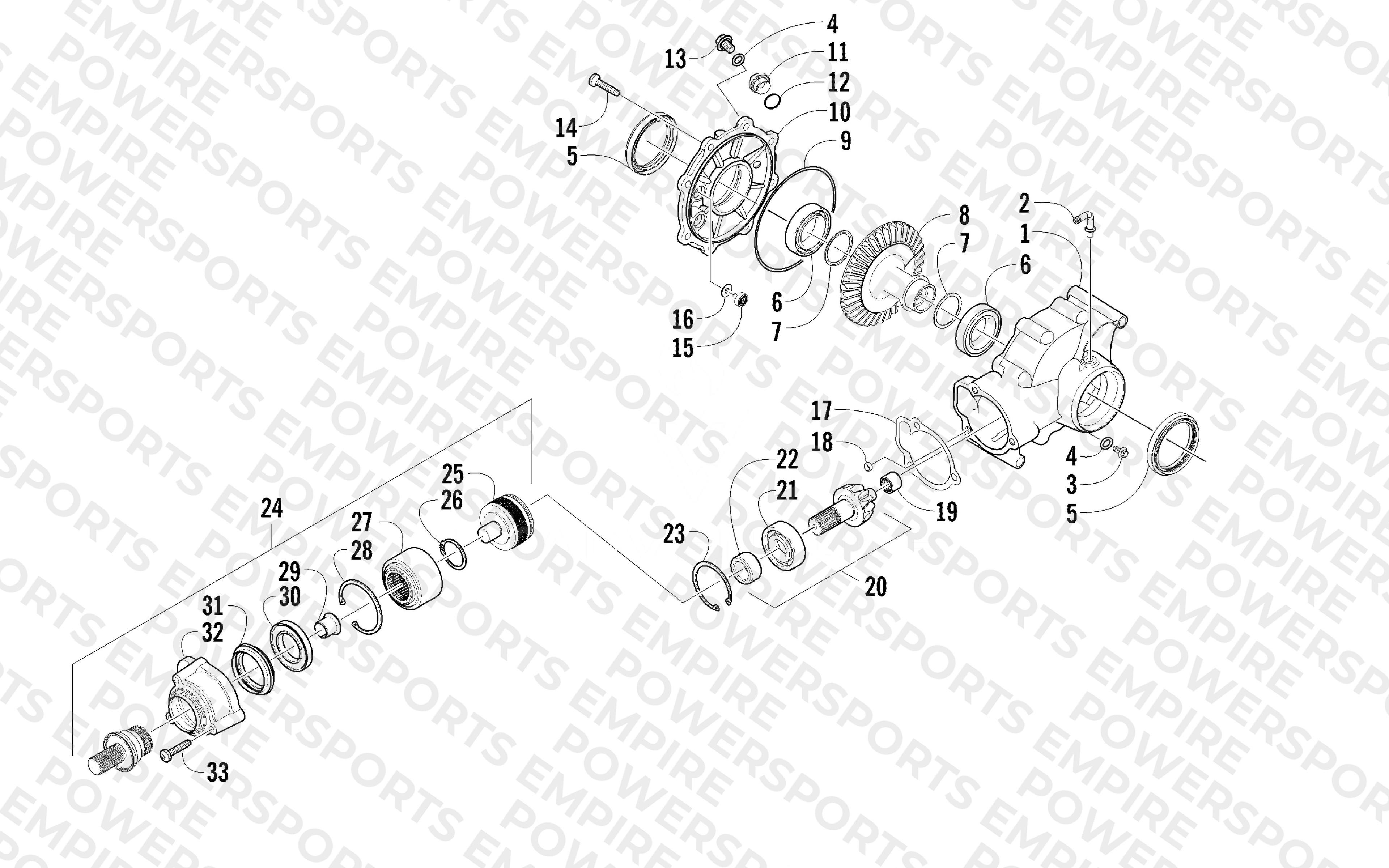 REAR DRIVE GEARCASE ASSEMBLY