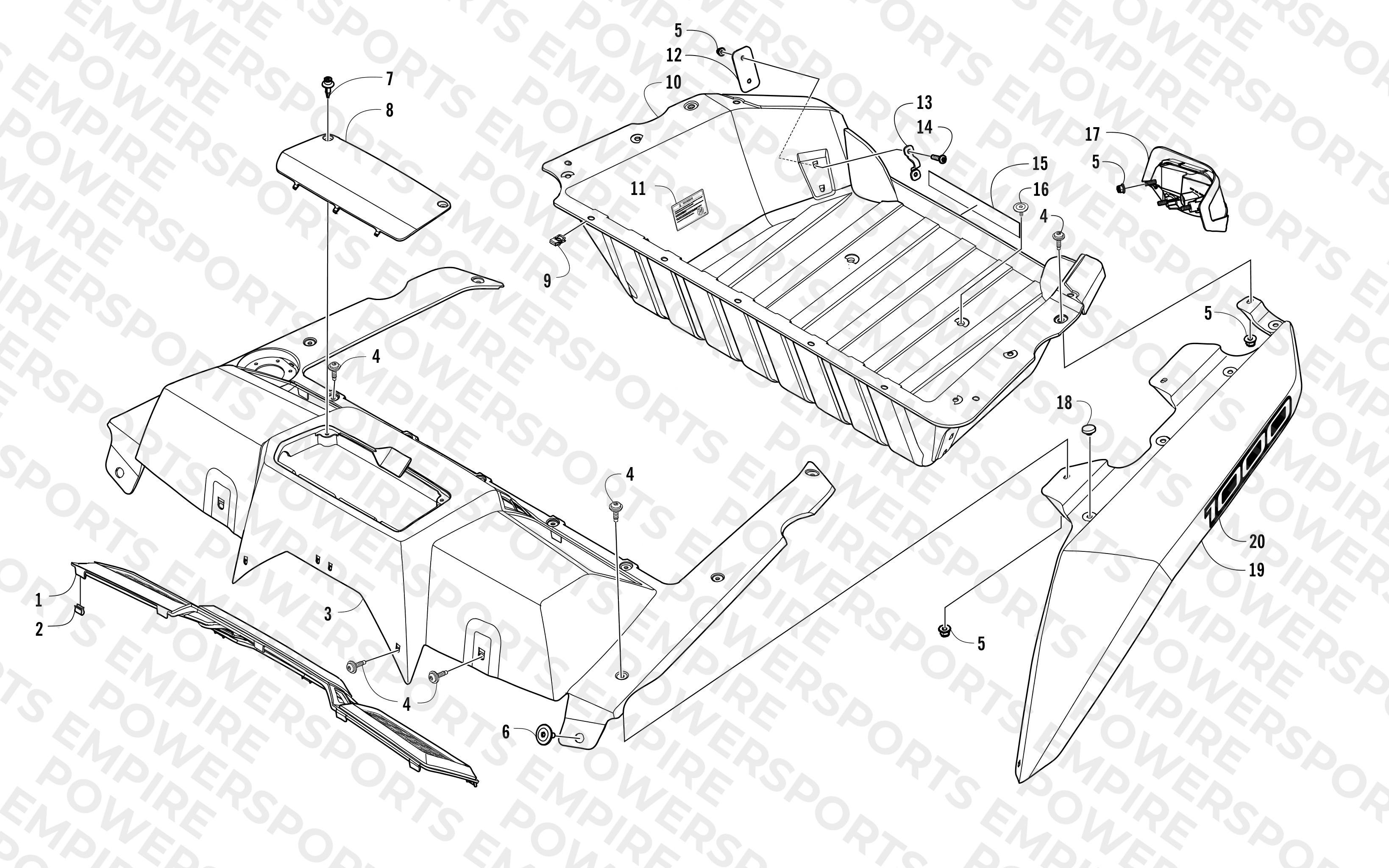 CARGO BOX AND TAILLIGHT ASSEMBLY