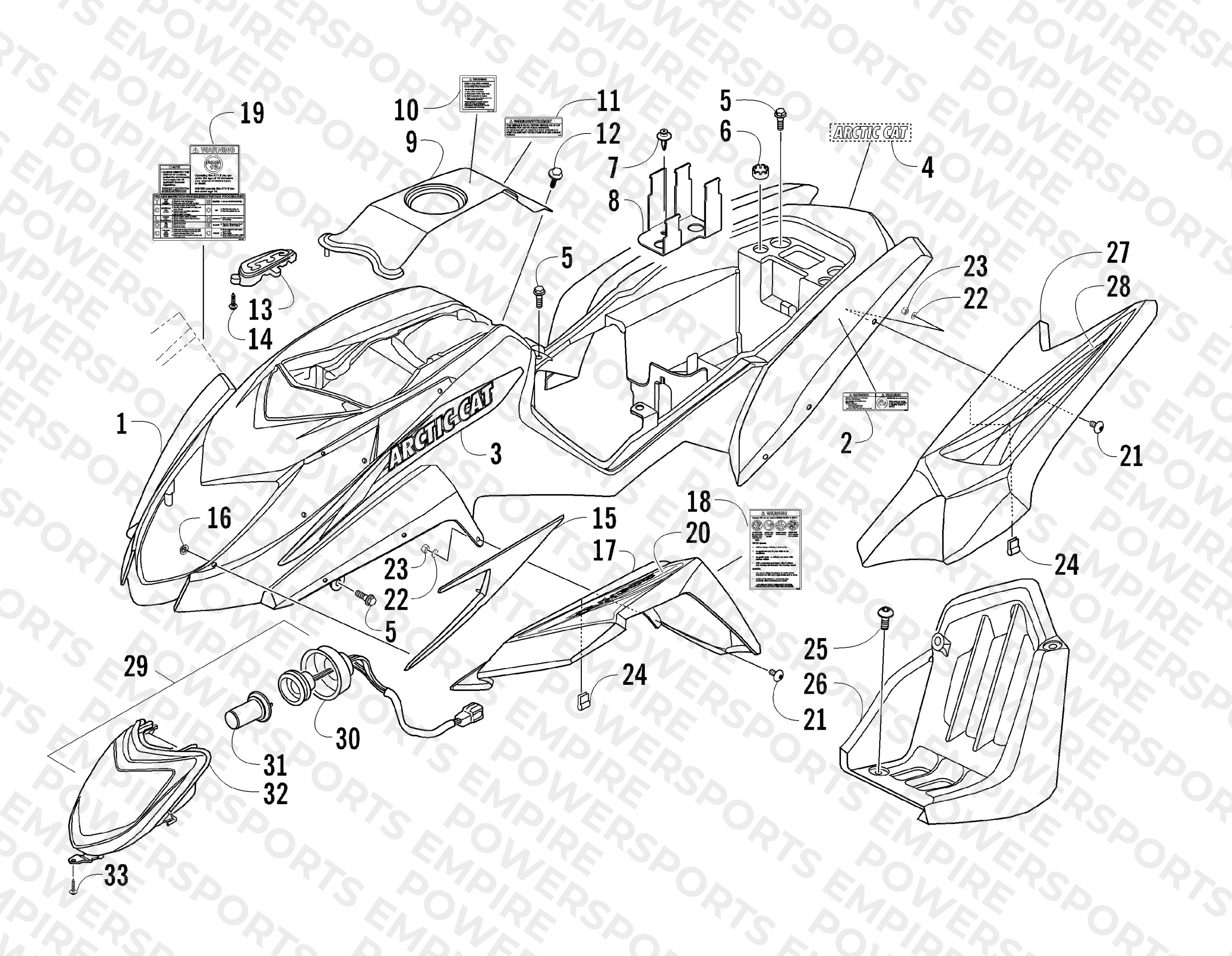 BODY PANEL AND HEADLIGHT ASSEMBLY