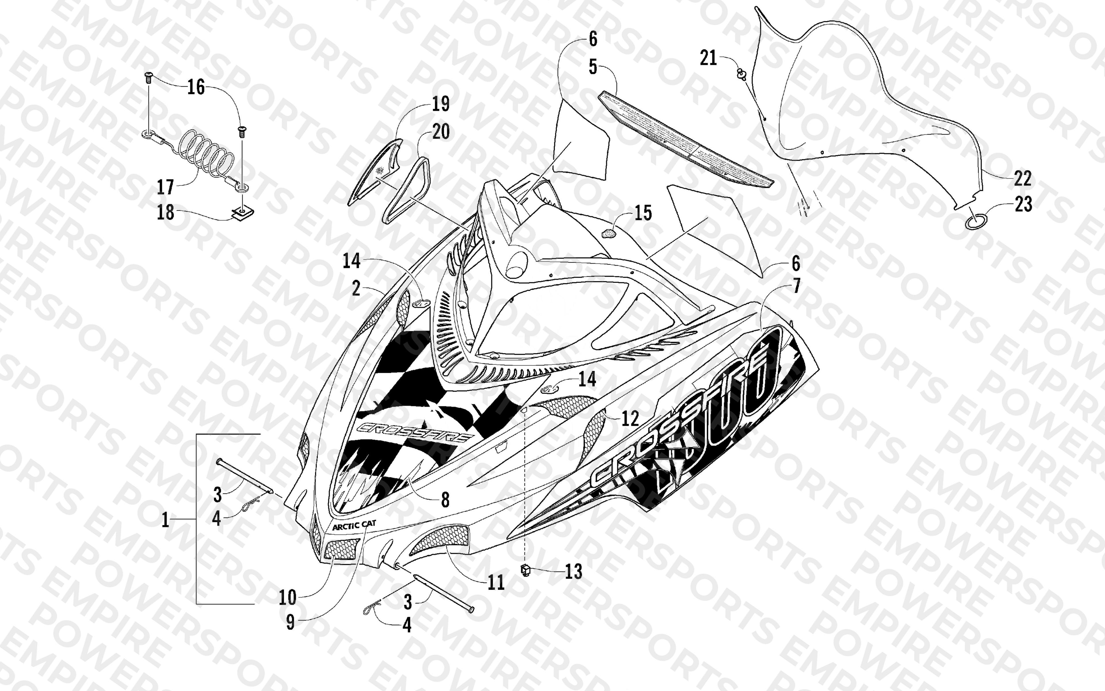 HOOD AND WINDSHIELD ASSEMBLY