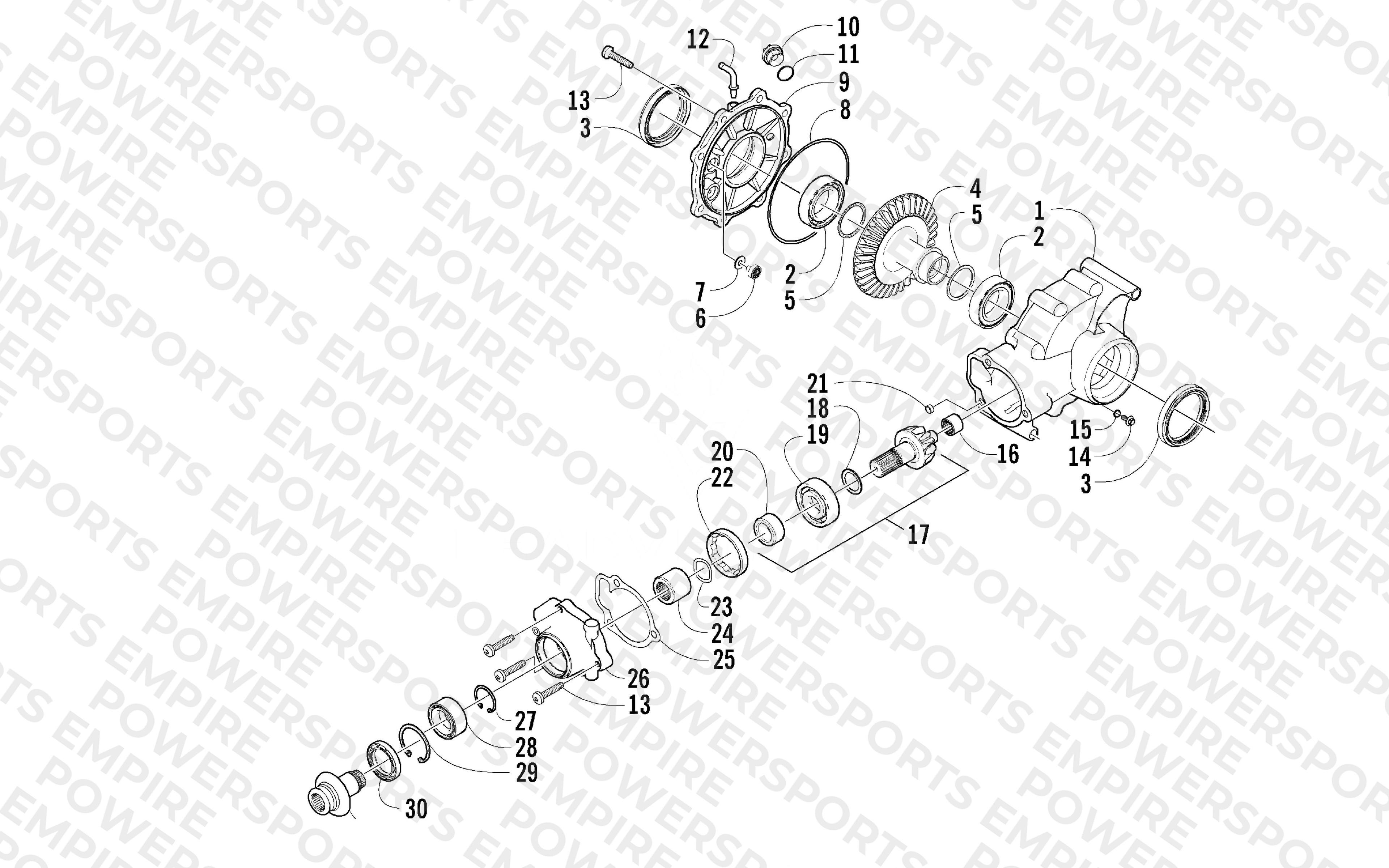 REAR DRIVE GEARCASE ASSEMBLY