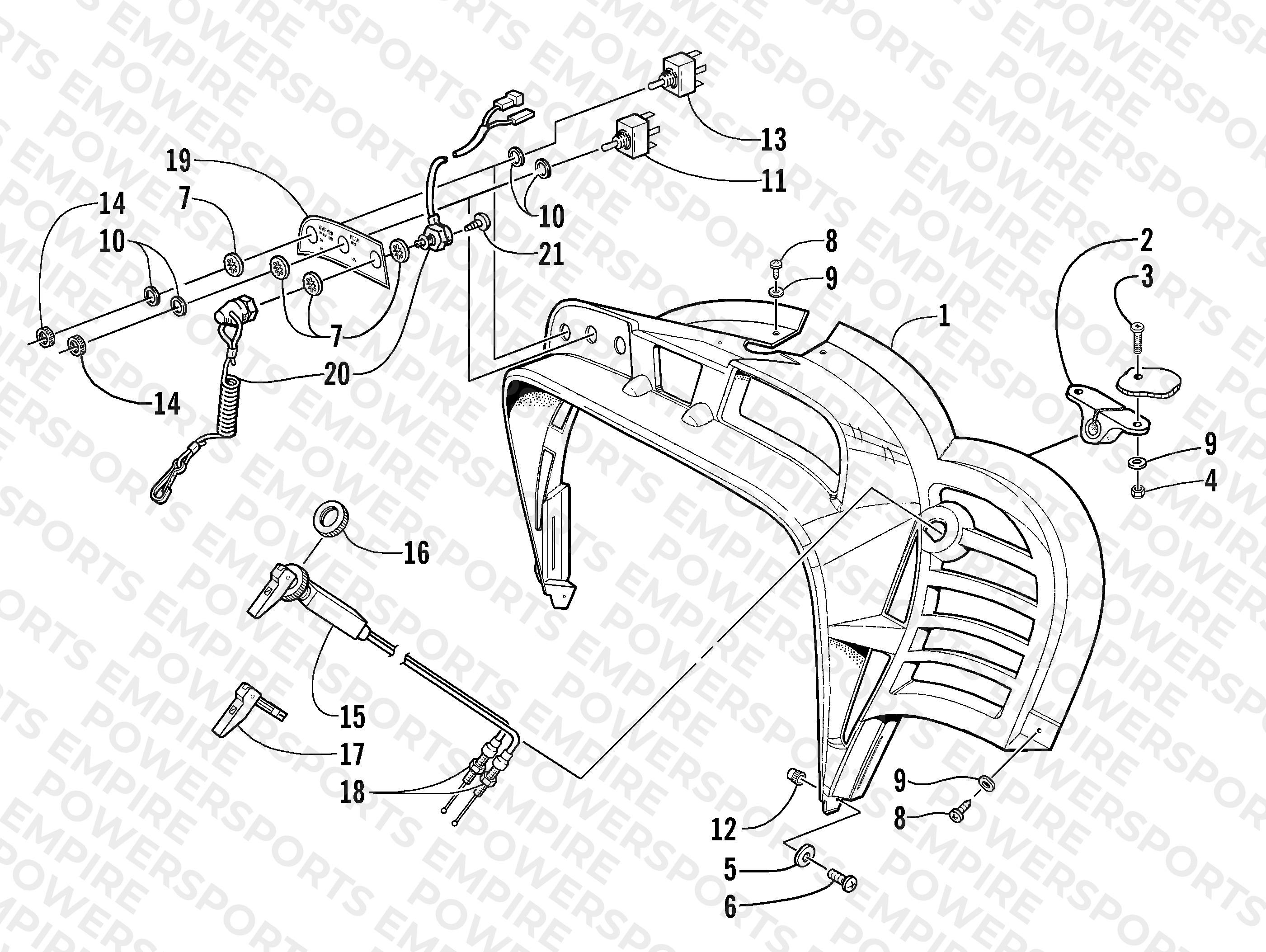 CONSOLE AND SWITCH ASSEMBLY