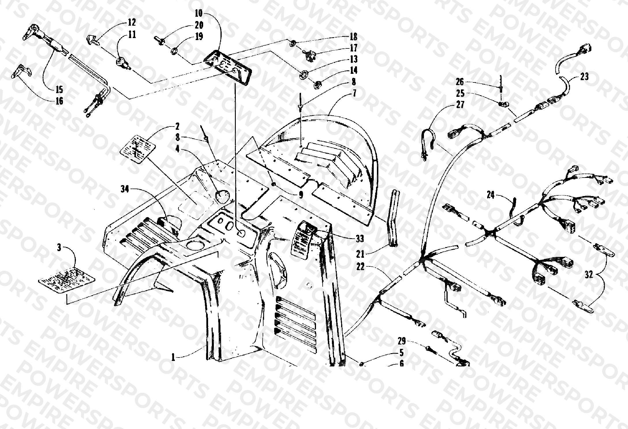 CONSOLE, SWITCHES, AND WIRING ASSEMBLIES