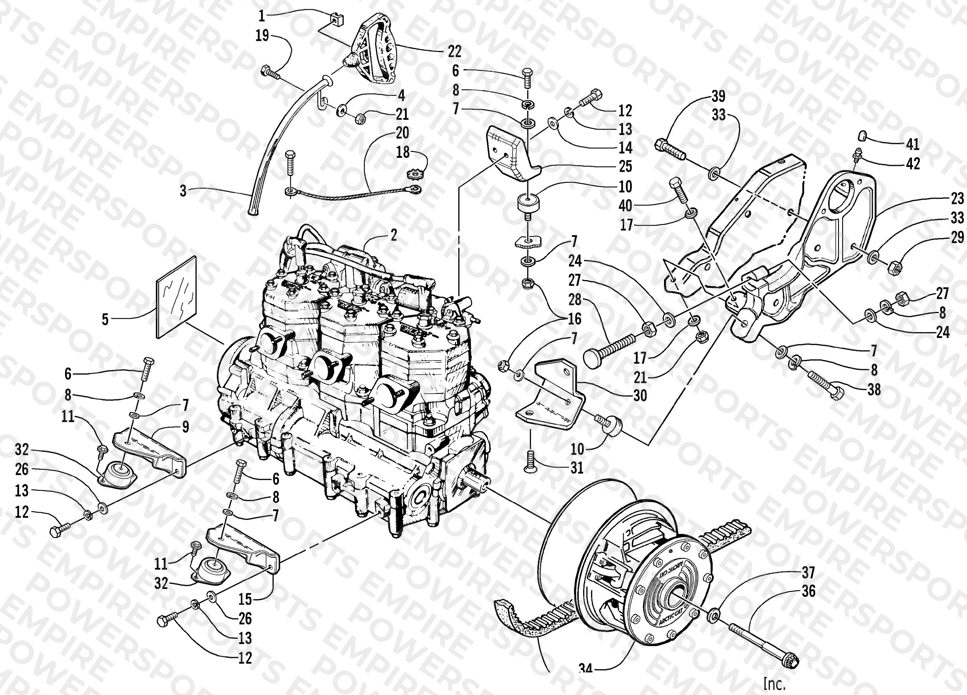 ENGINE AND RELATED PARTS