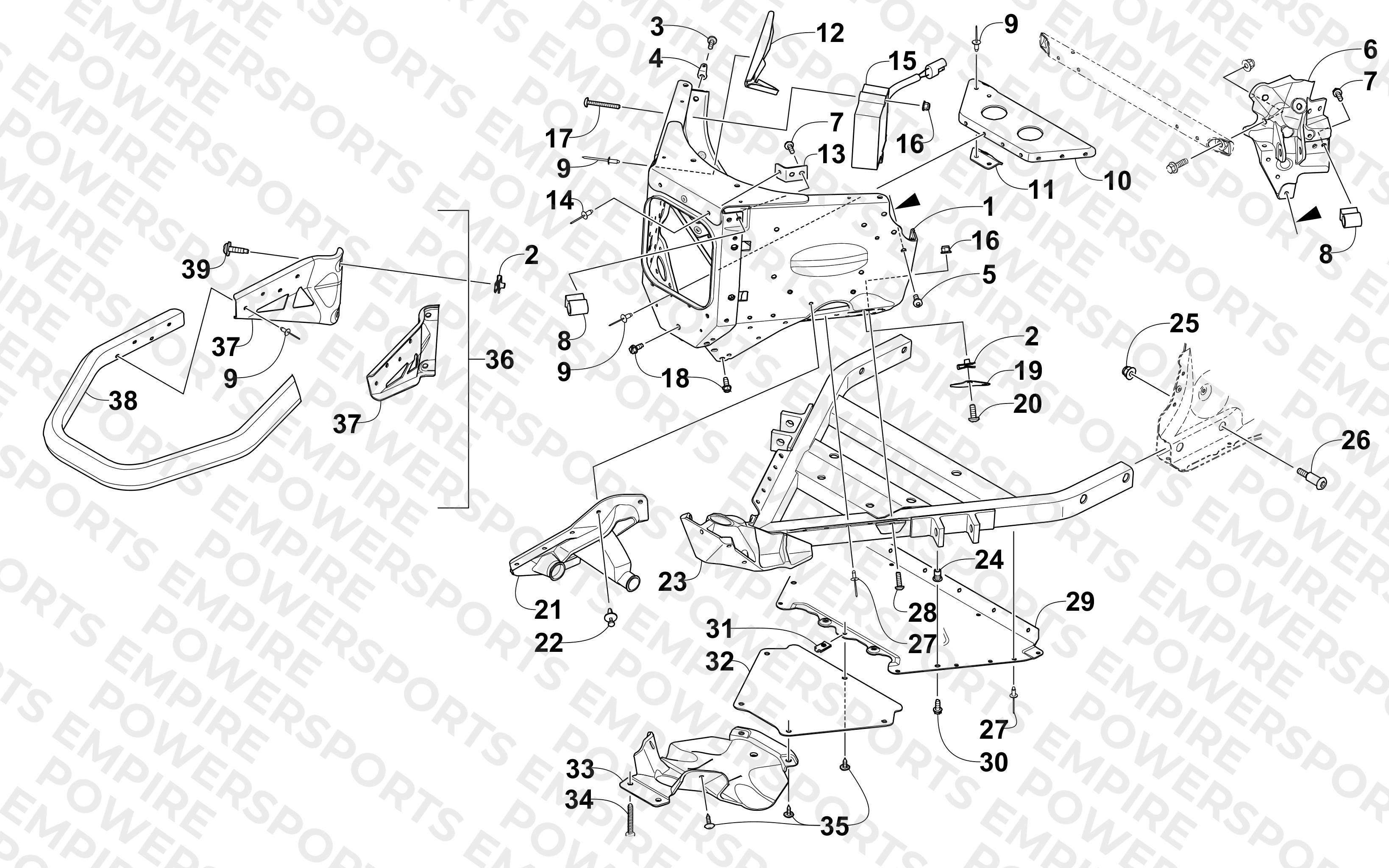 FRONT BUMPER AND FRAME ASSEMBLY