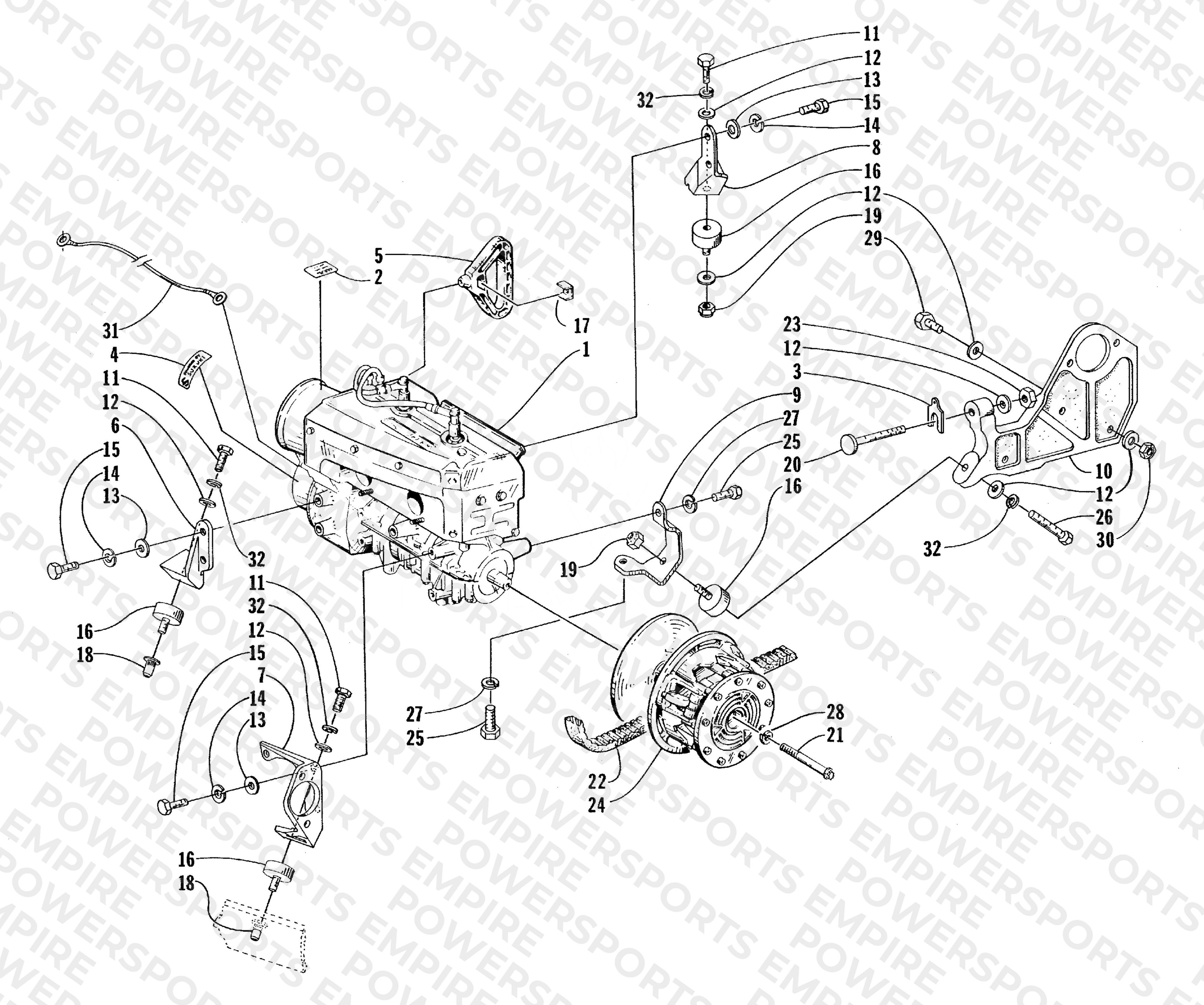 ENGINE AND RELATED PARTS