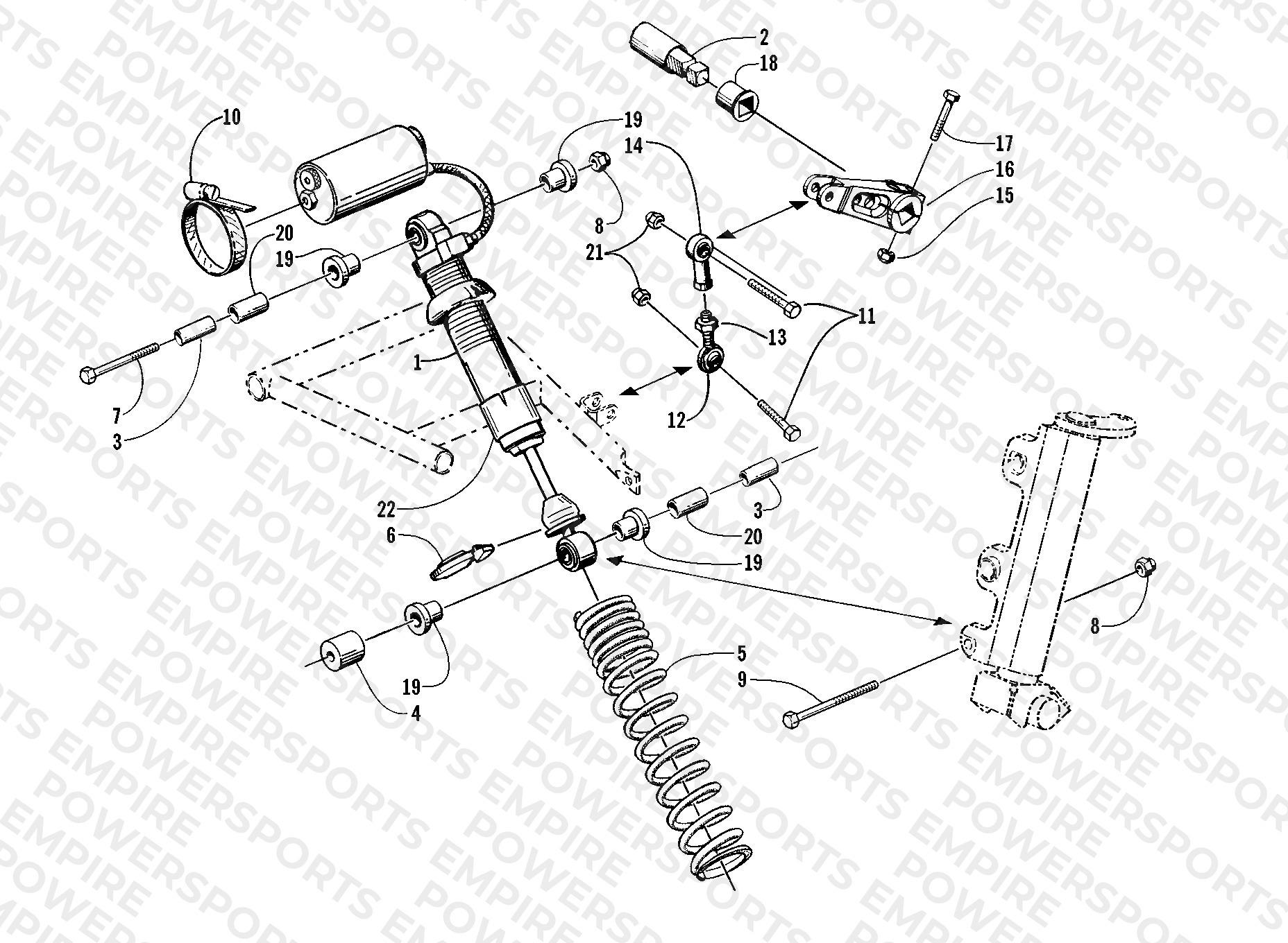 SHOCK ABSORBER AND SWAY BAR ASSEMBLY