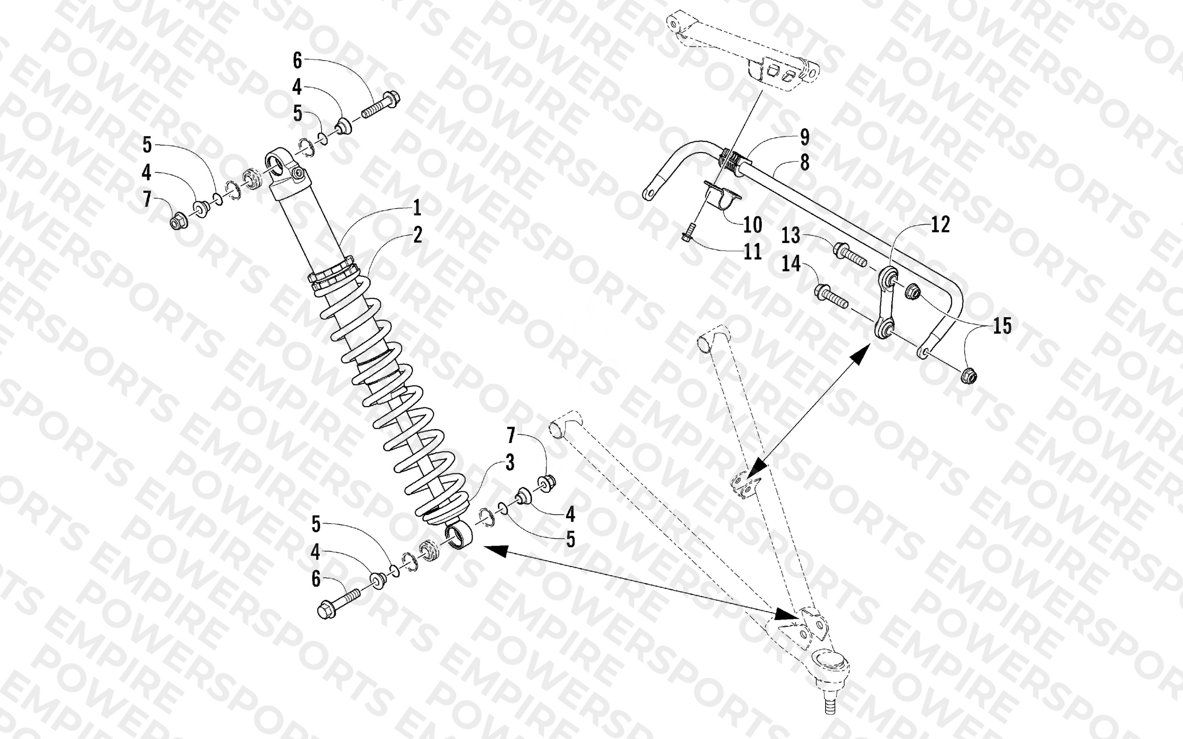 SHOCK ABSORBER AND SWAY BAR ASSEMBLY