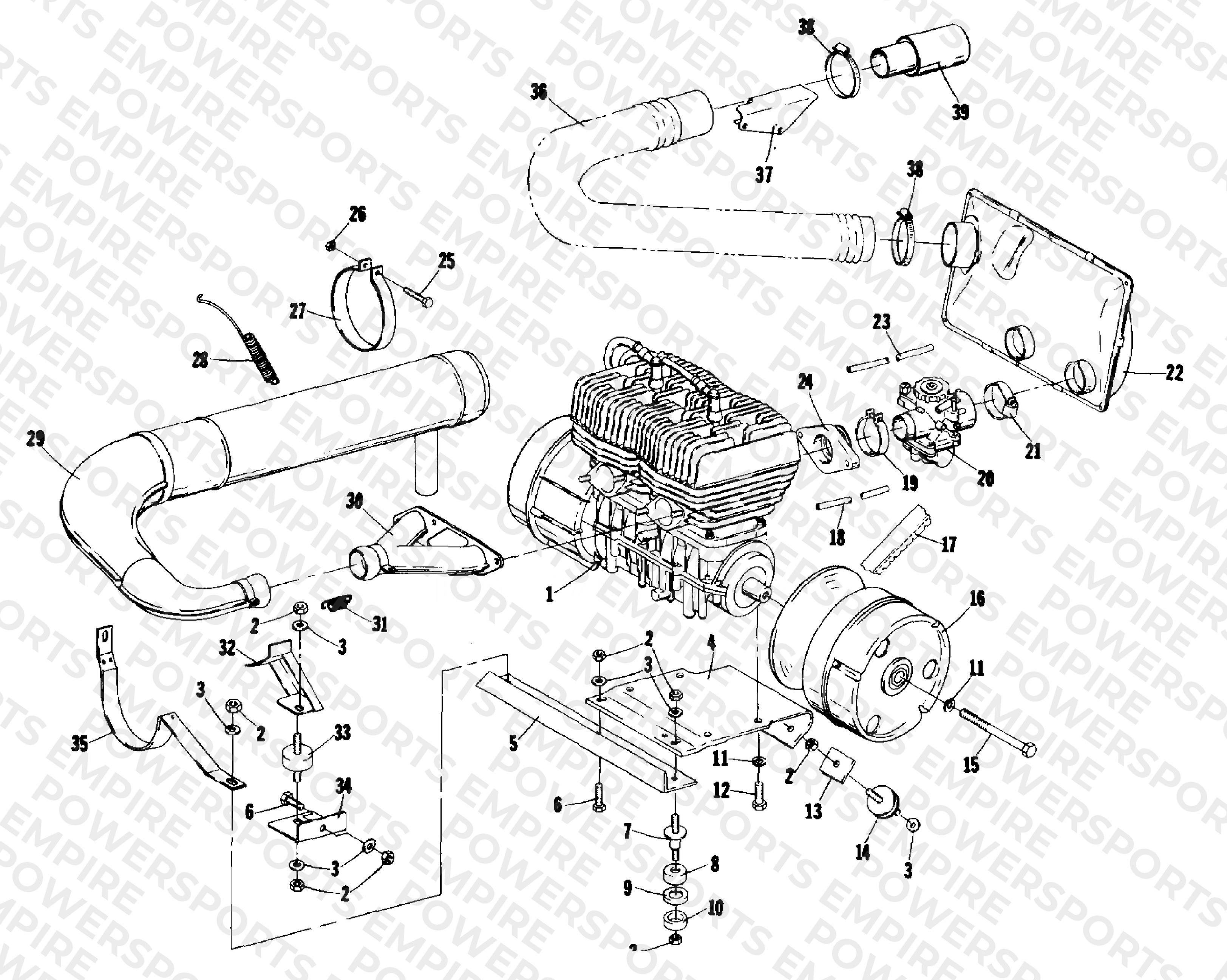 ENGINE AND RELATED PARTS