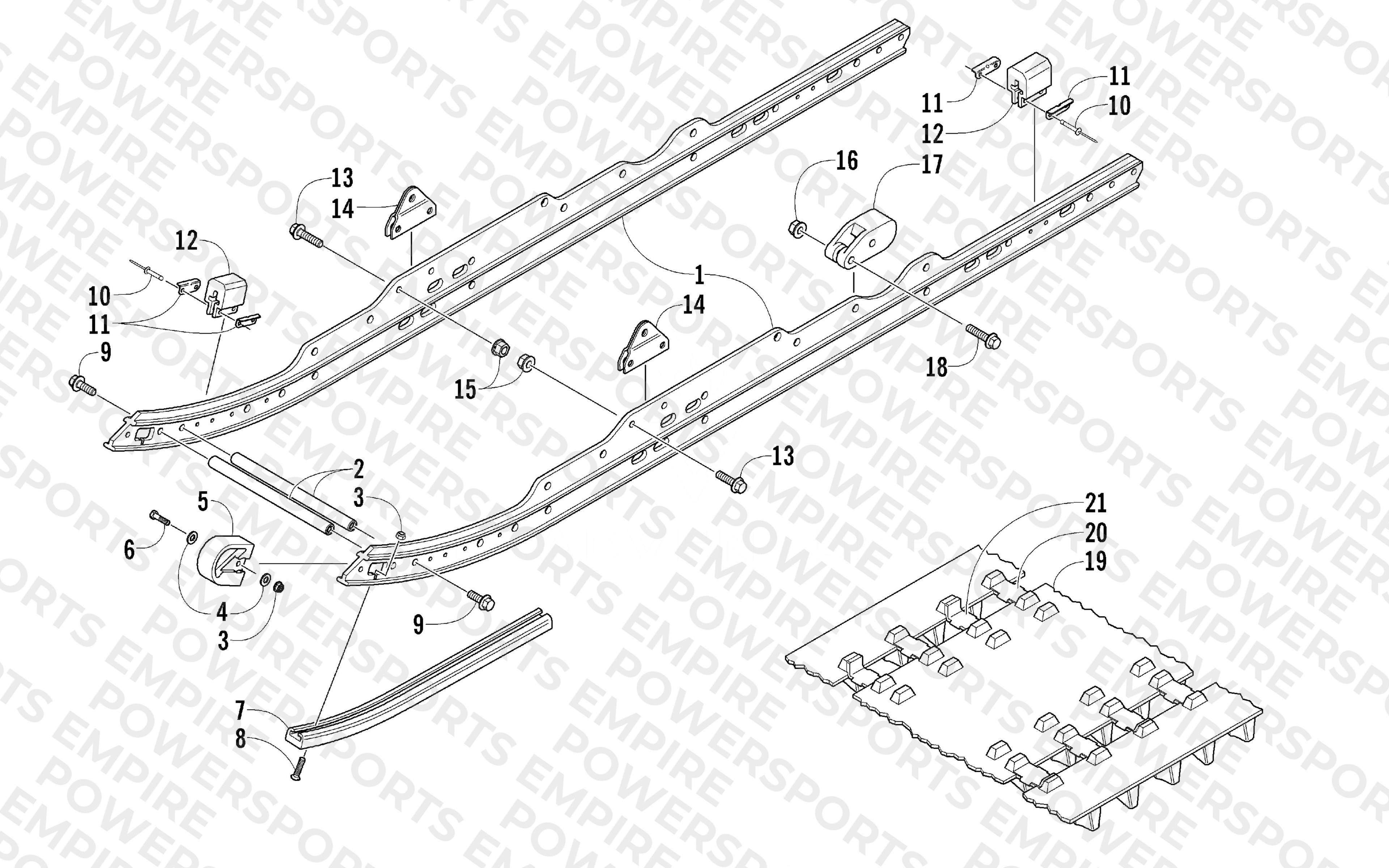 SLIDE RAIL AND TRACK ASSEMBLY