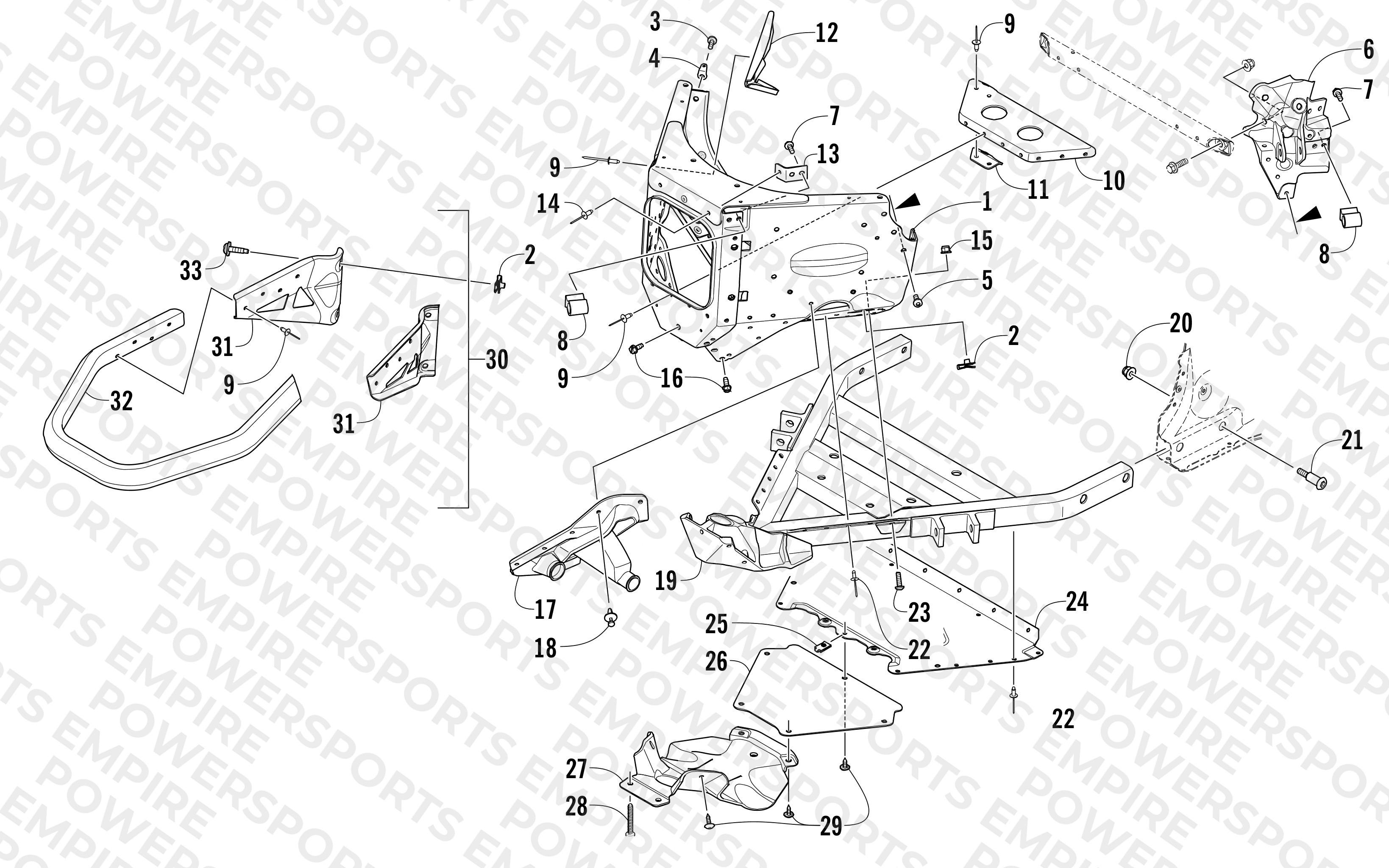 FRONT BUMPER AND FRAME ASSEMBLY