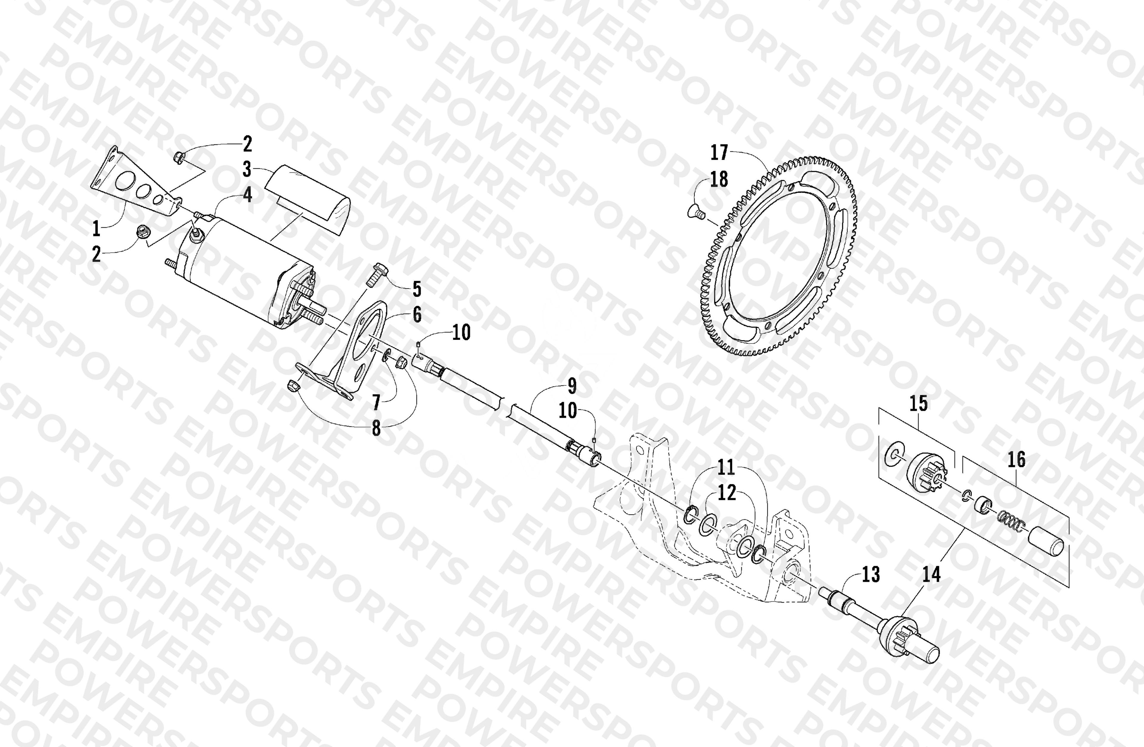 FLEX-DRIVE STARTER MOTOR ASSEMBLY