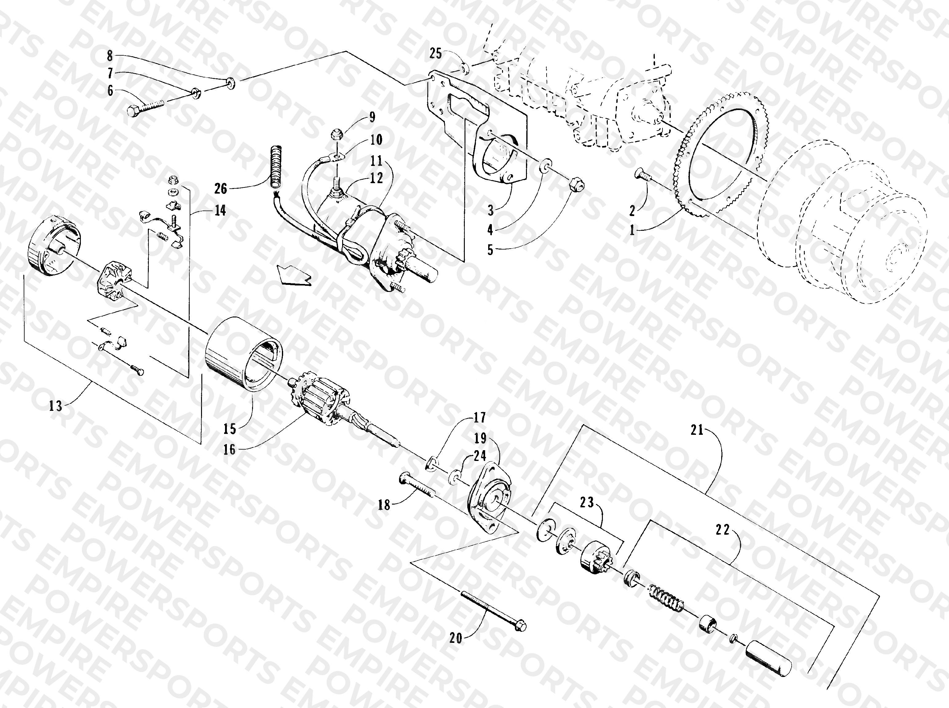 ELECTRIC START - STARTER MOTOR