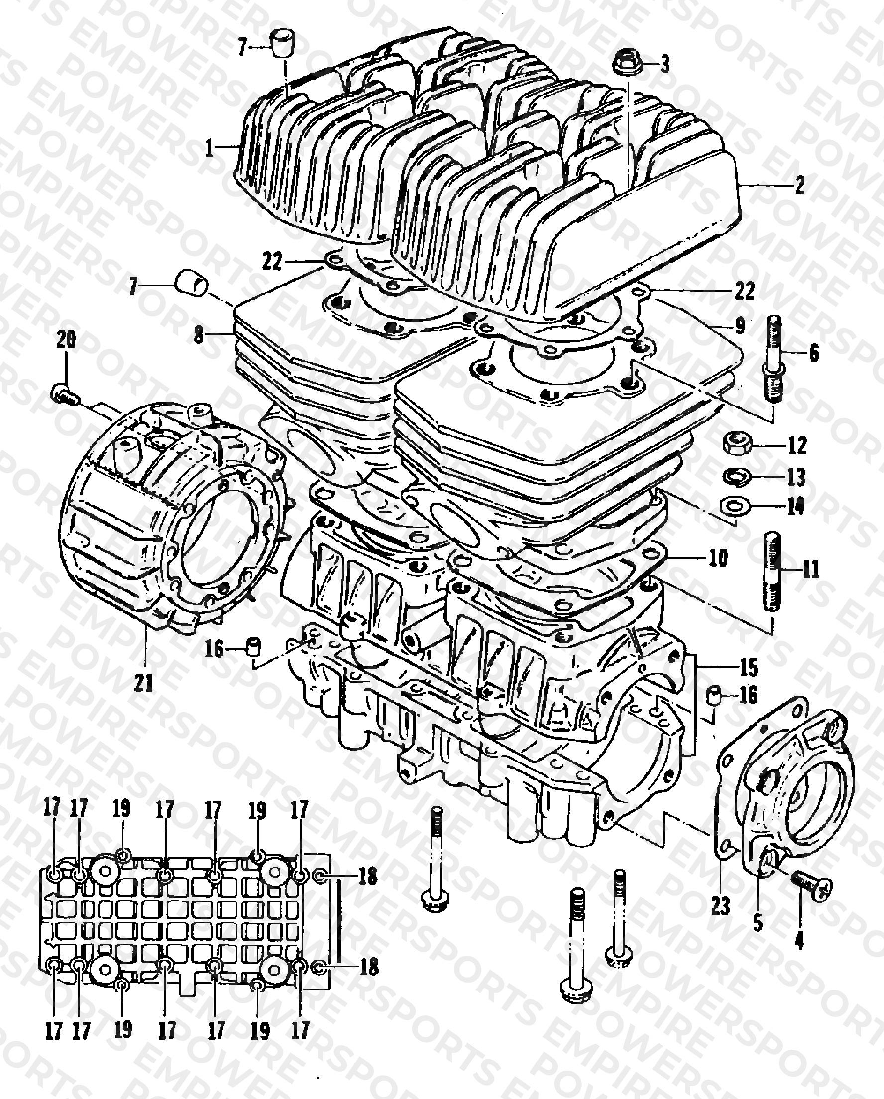 CRANKCASE AND CYLINDER