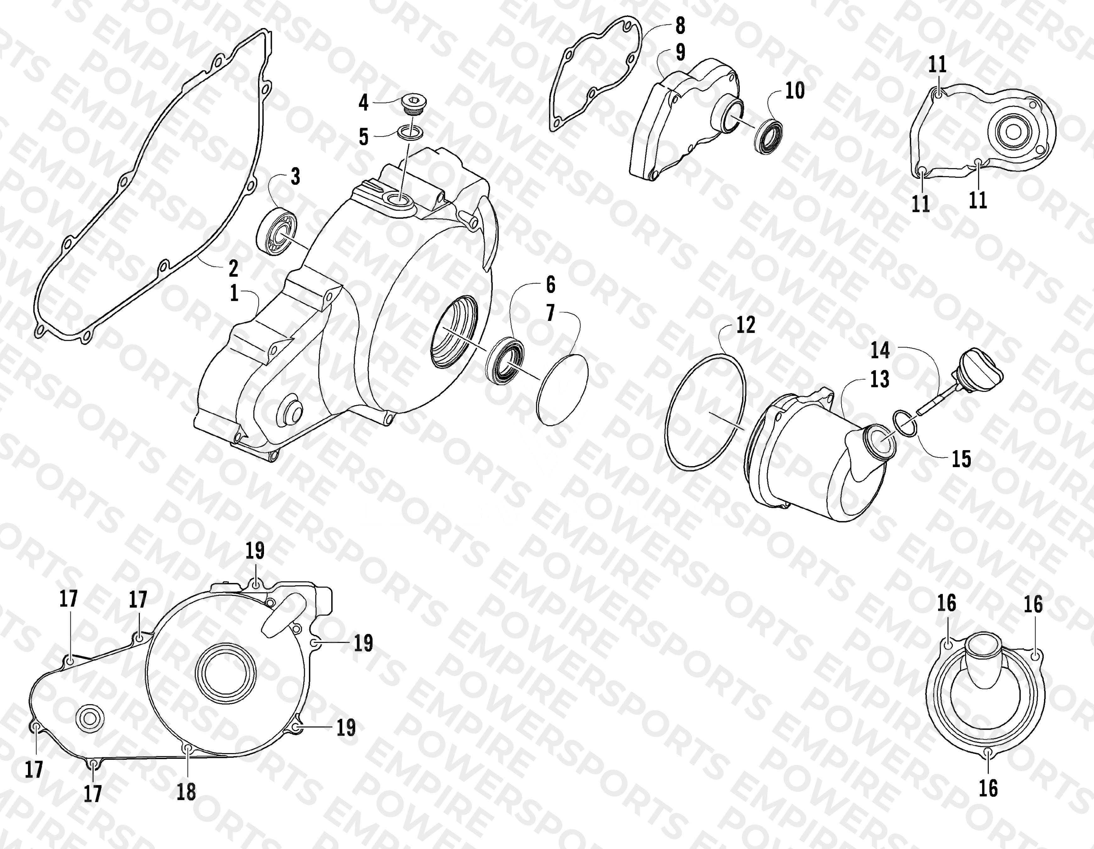 MAGNETO SIDE ENGINE COVERS