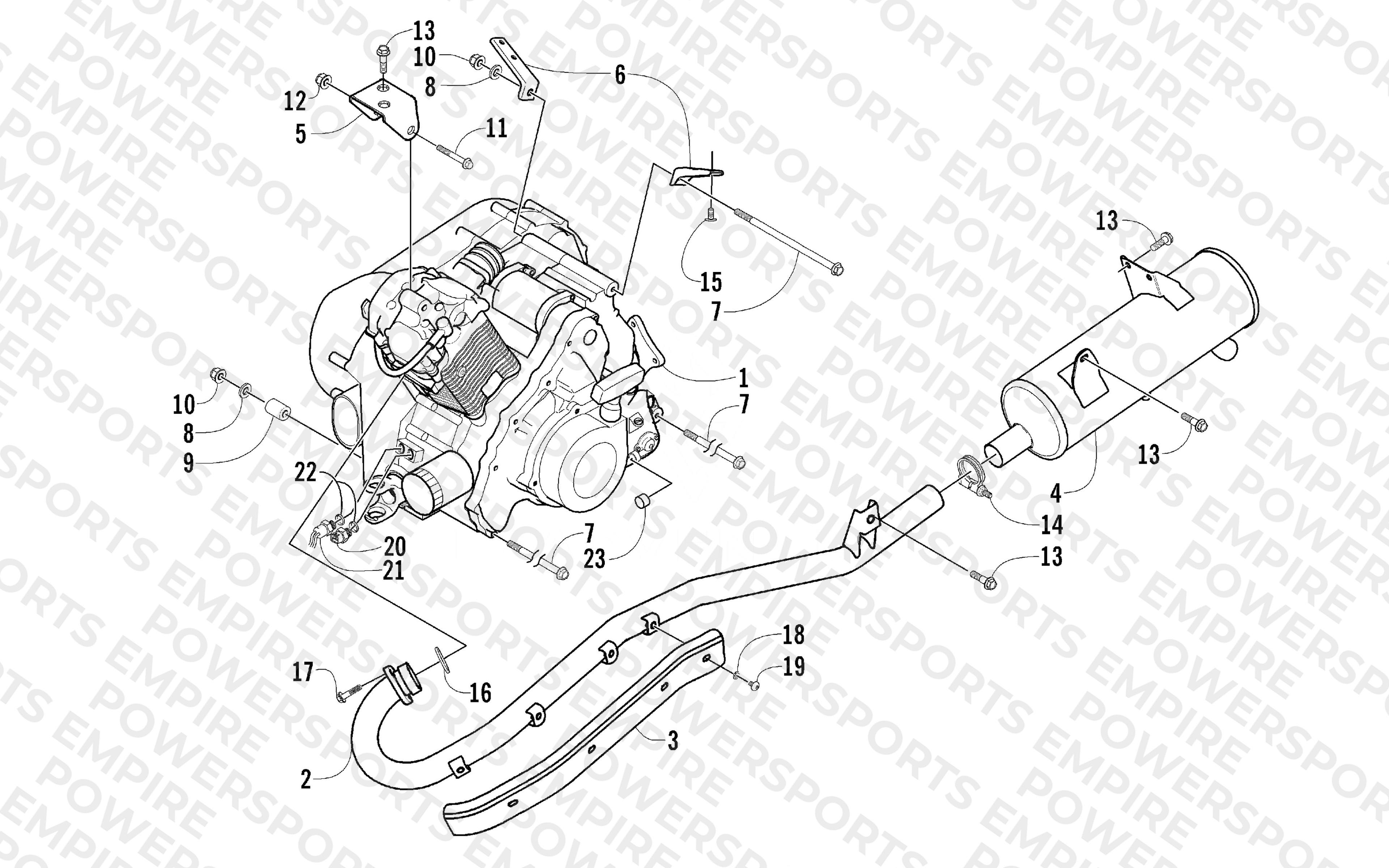 ENGINE AND EXHAUST