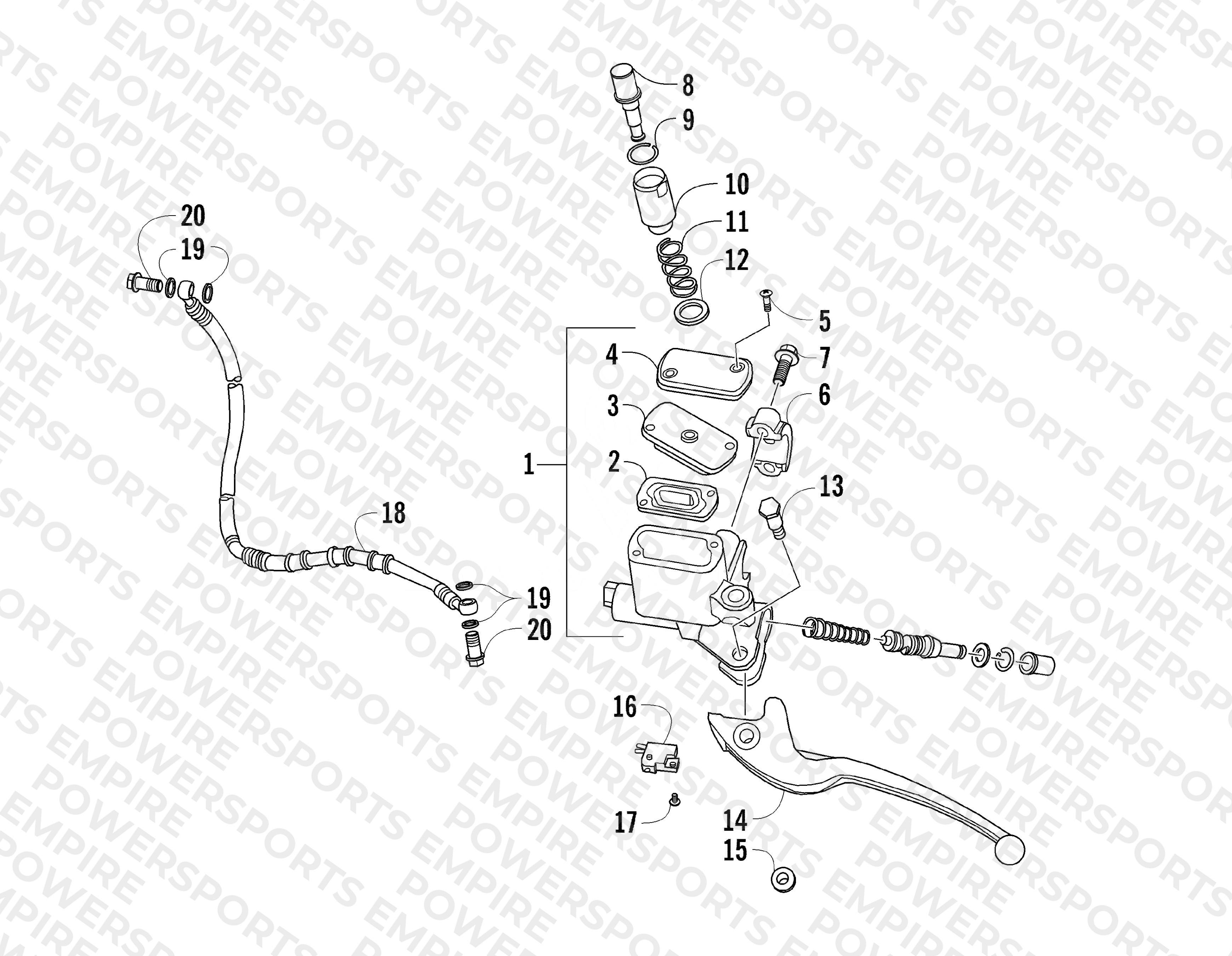 HYDRAULIC HAND BRAKE ASSEMBLY