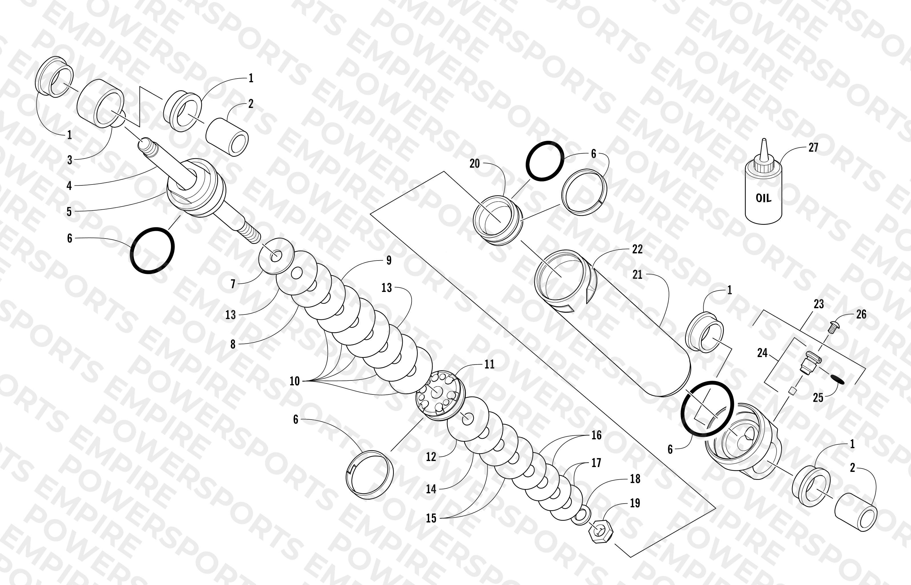 REAR SUSPENSION REAR ARM SHOCK ABSORBER