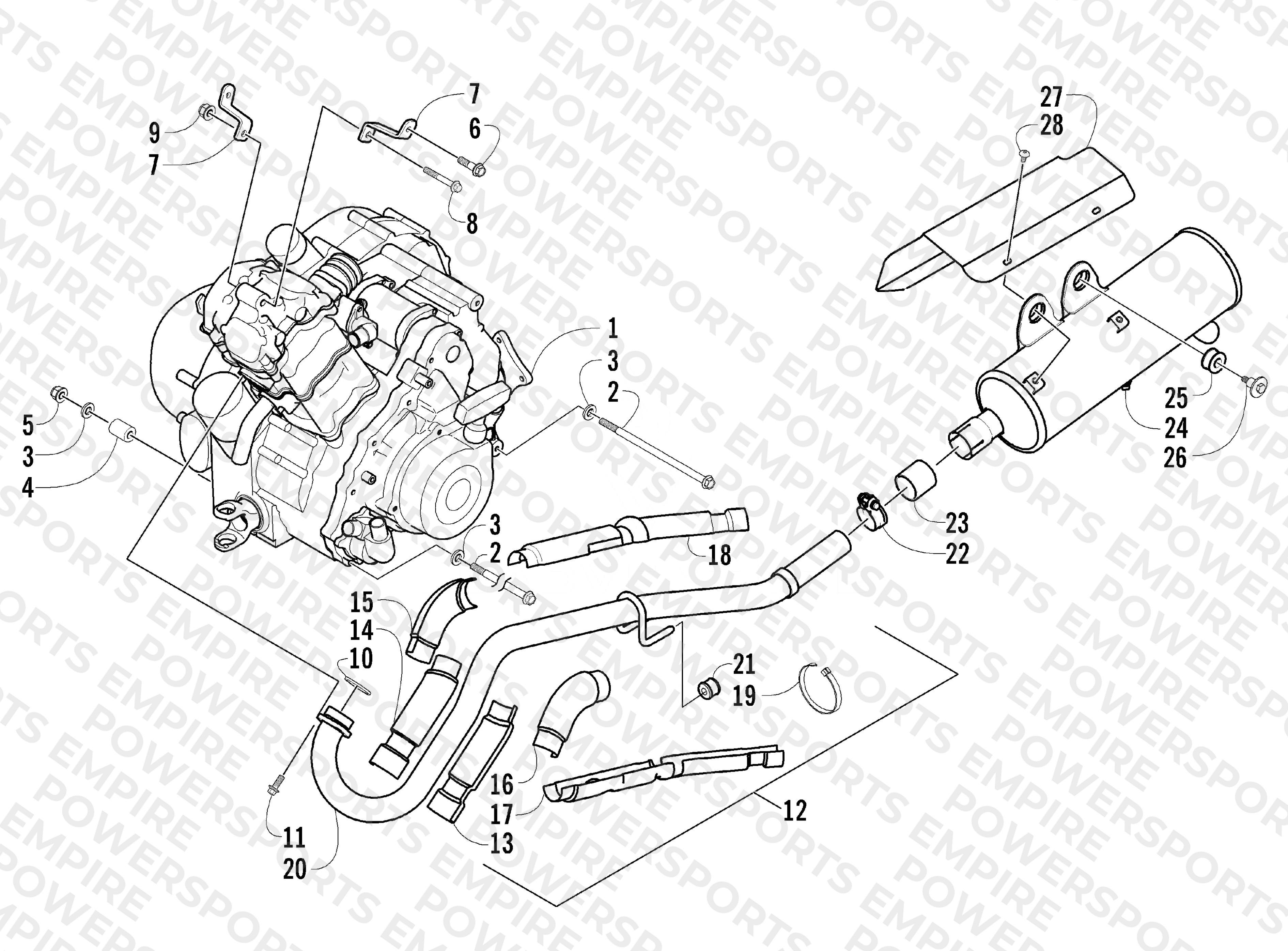 ENGINE AND EXHAUST