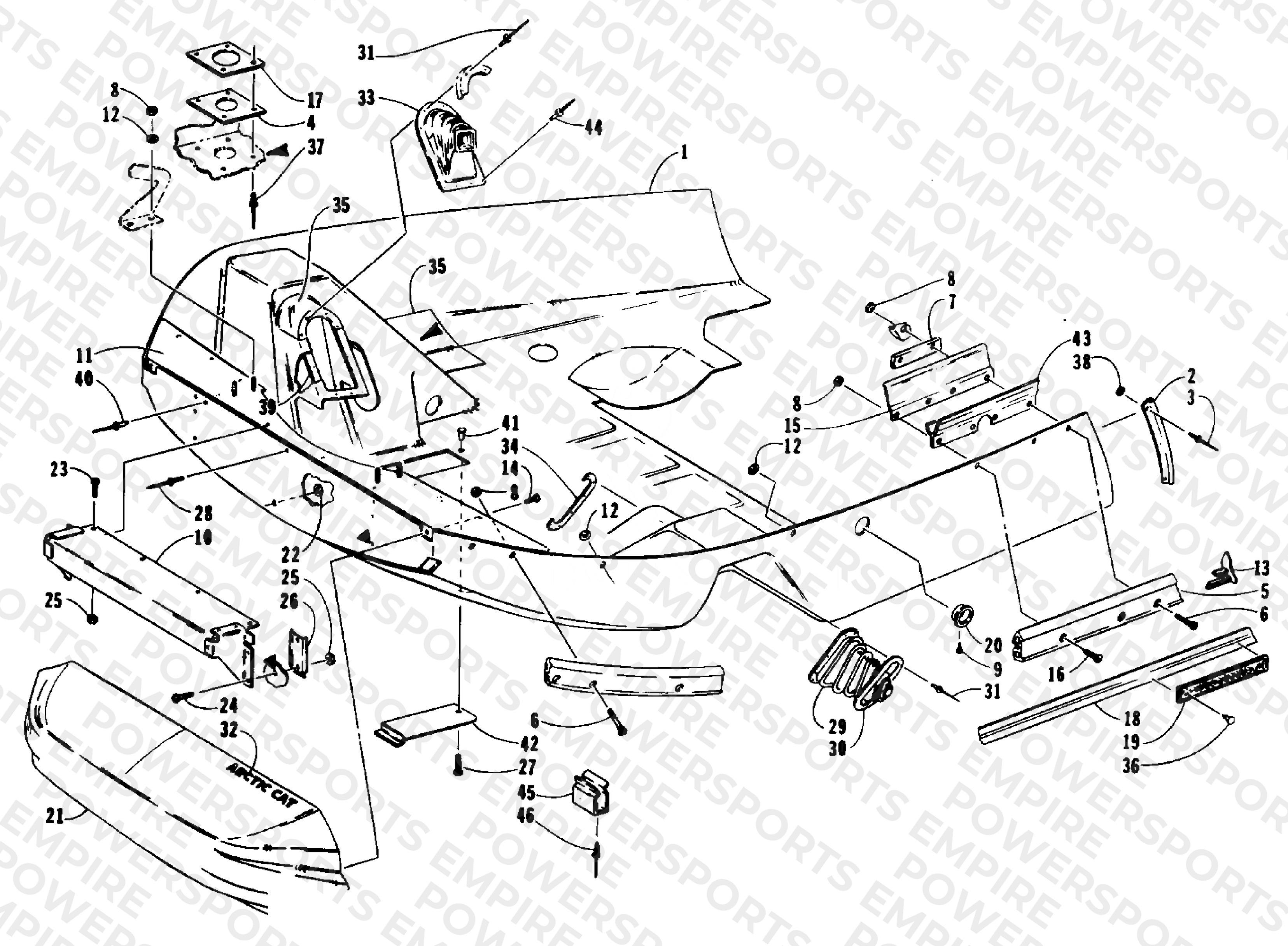 BELLY PAN AND NOSE CONE ASSEMBLIES
