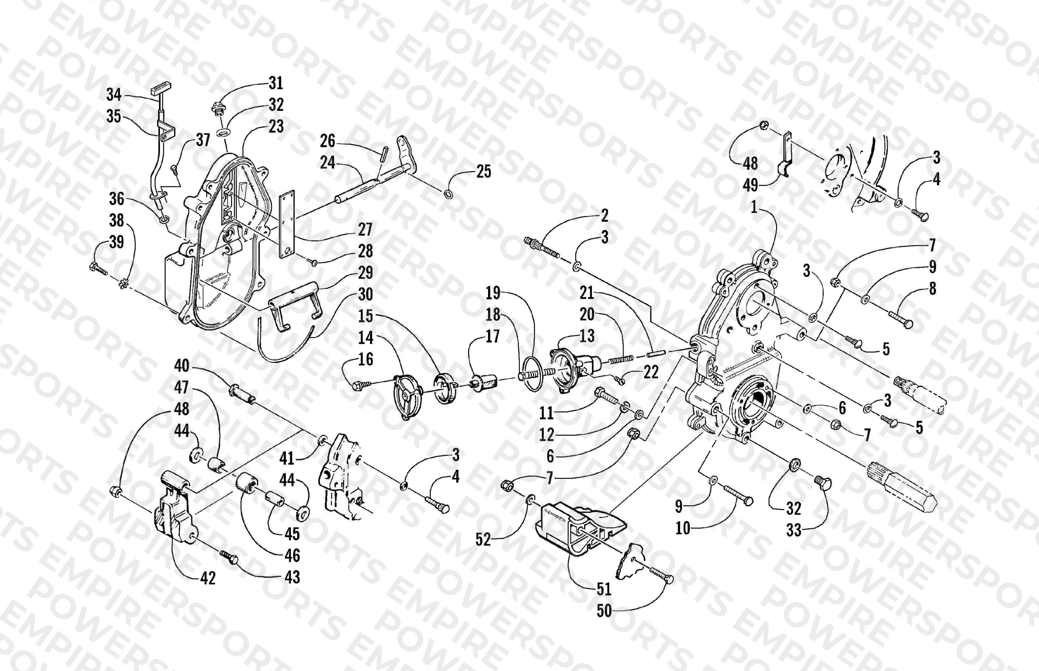 DROPCASE AND CHAIN TENSION ASSEMBLY