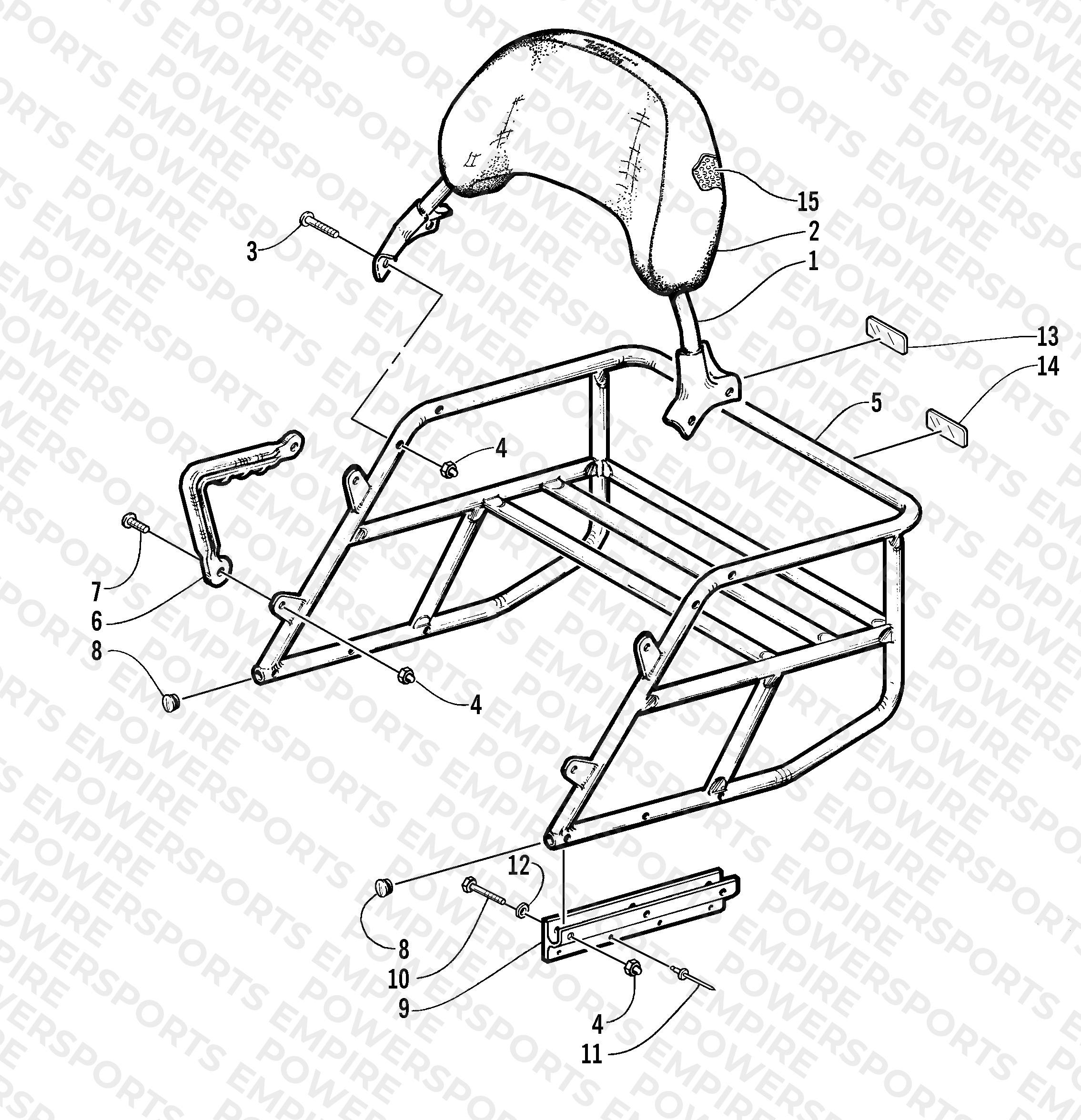 RACK AND BACKREST ASSEMBLY