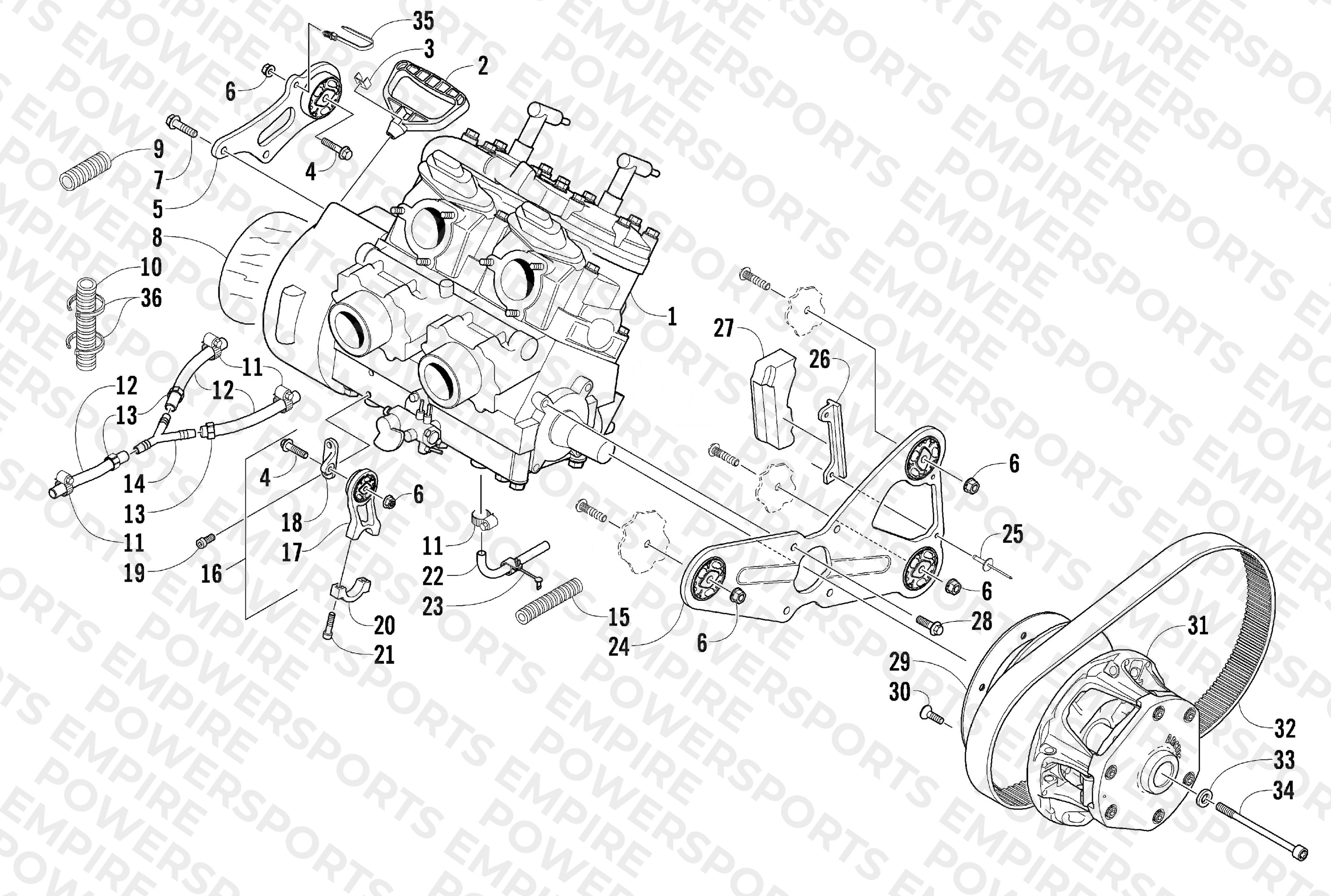 ENGINE AND RELATED PARTS