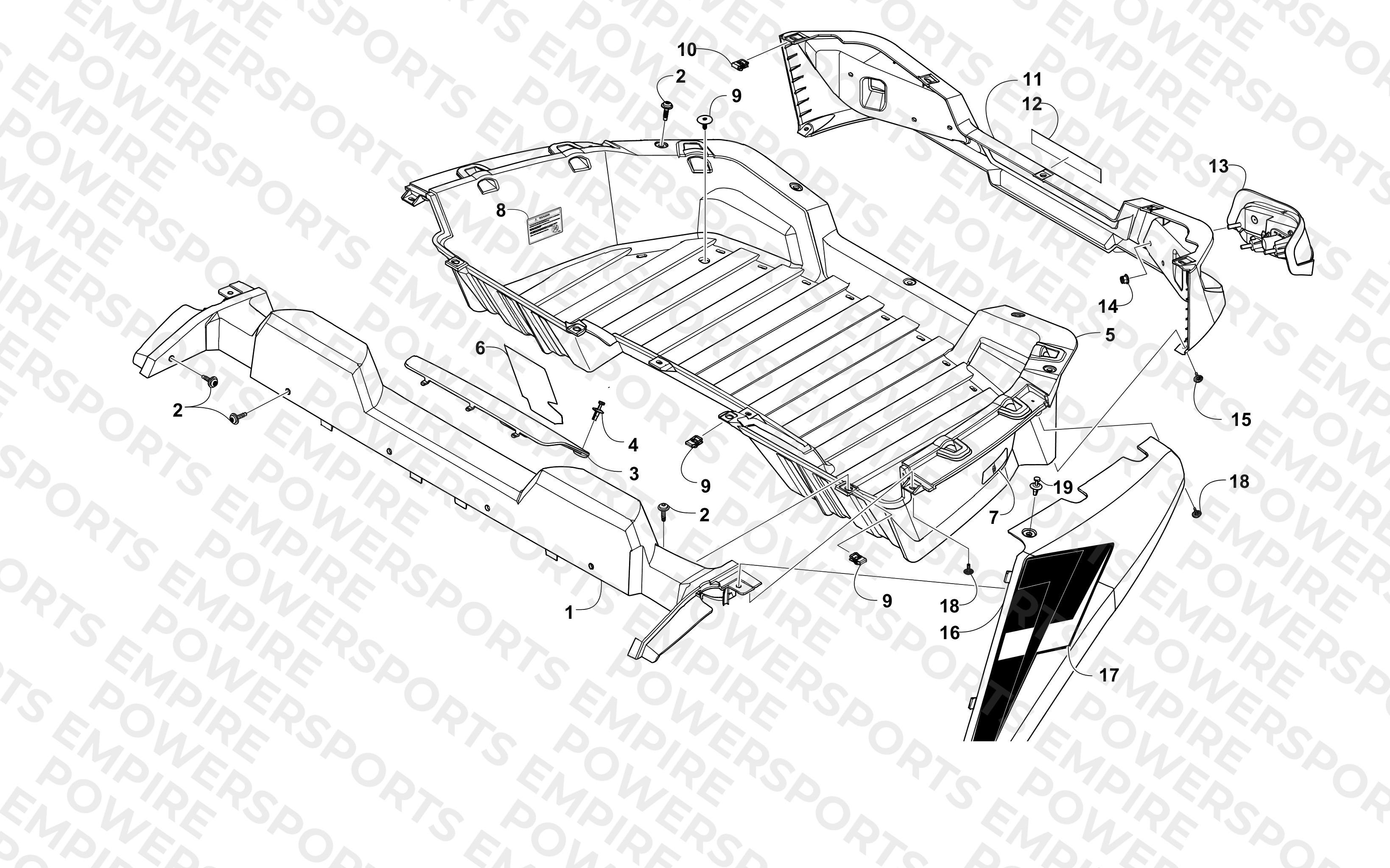 CARGO BOX AND TAILLIGHT ASSEMBLY