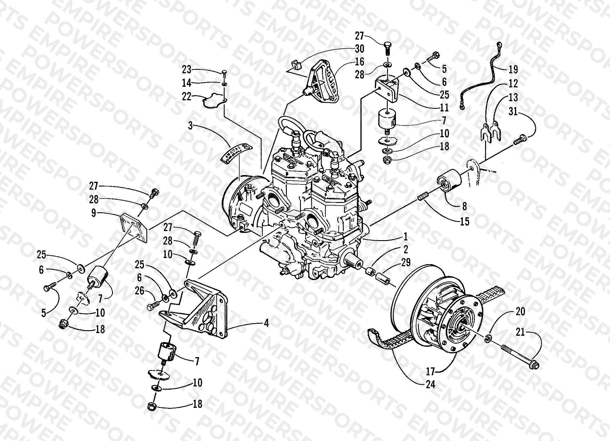 ENGINE AND RELATED PARTS