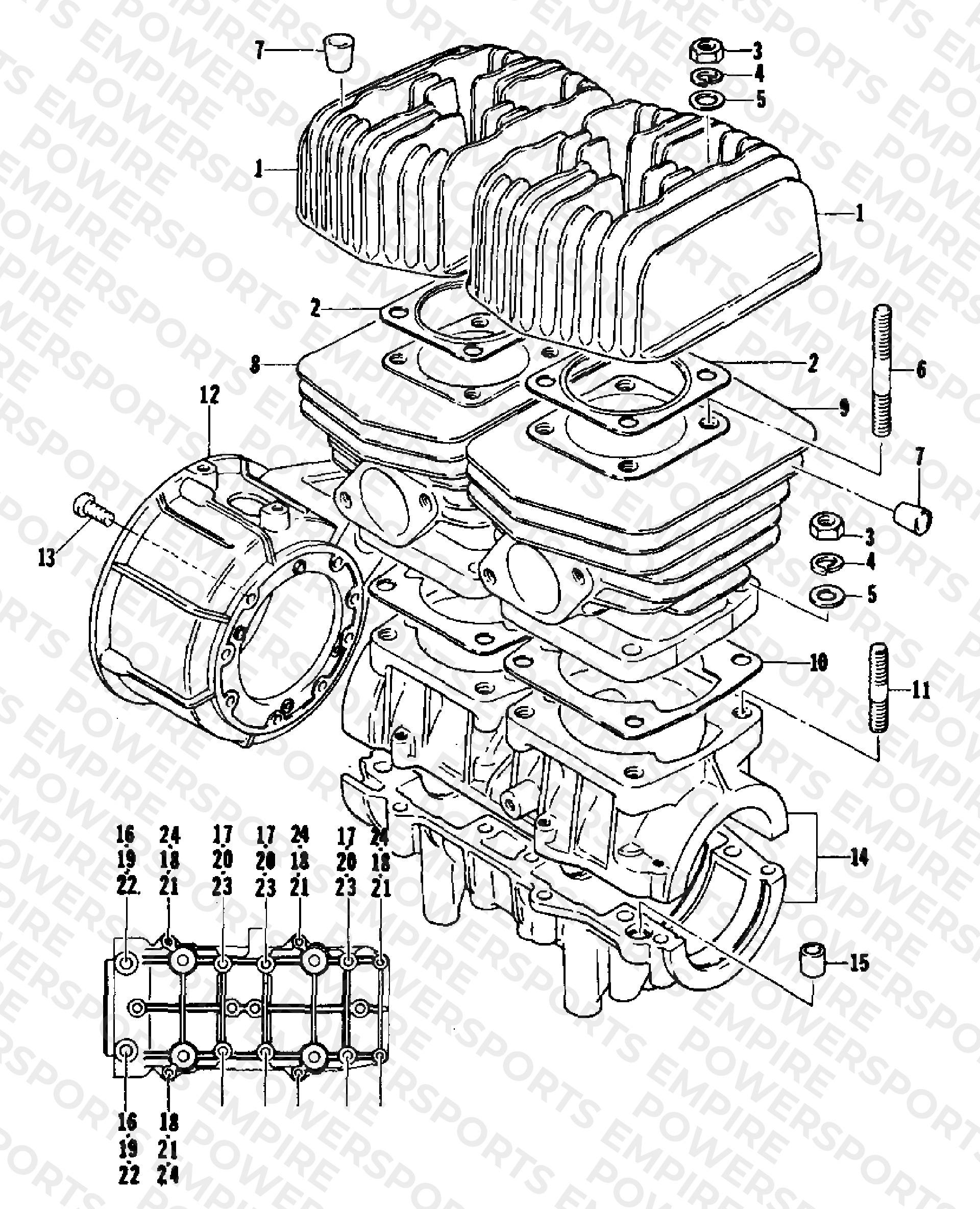 CRANKCASE AND CYLINDER