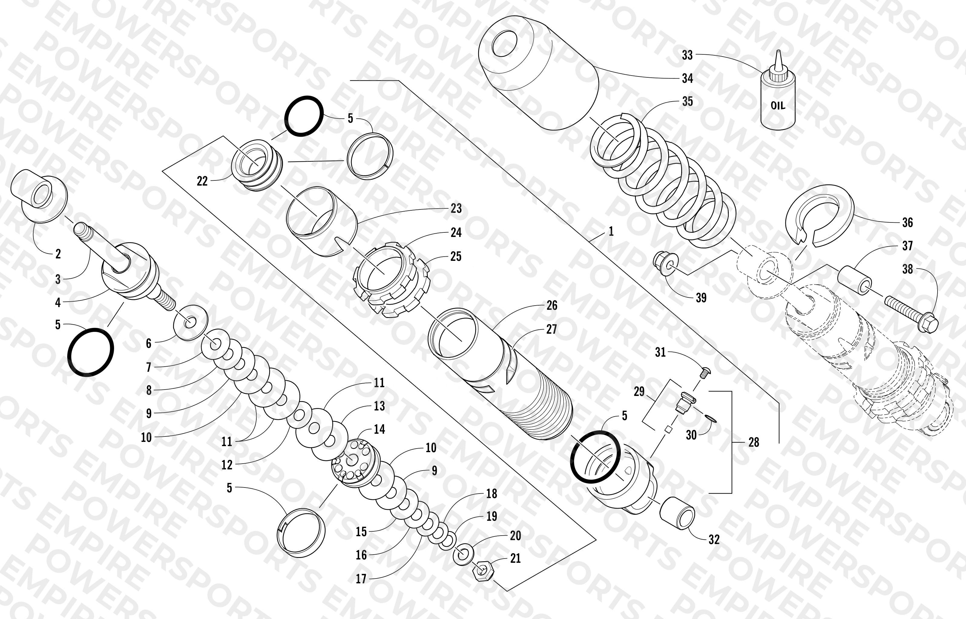 REAR SUSPENSION FRONT ARM SHOCK ABSORBER