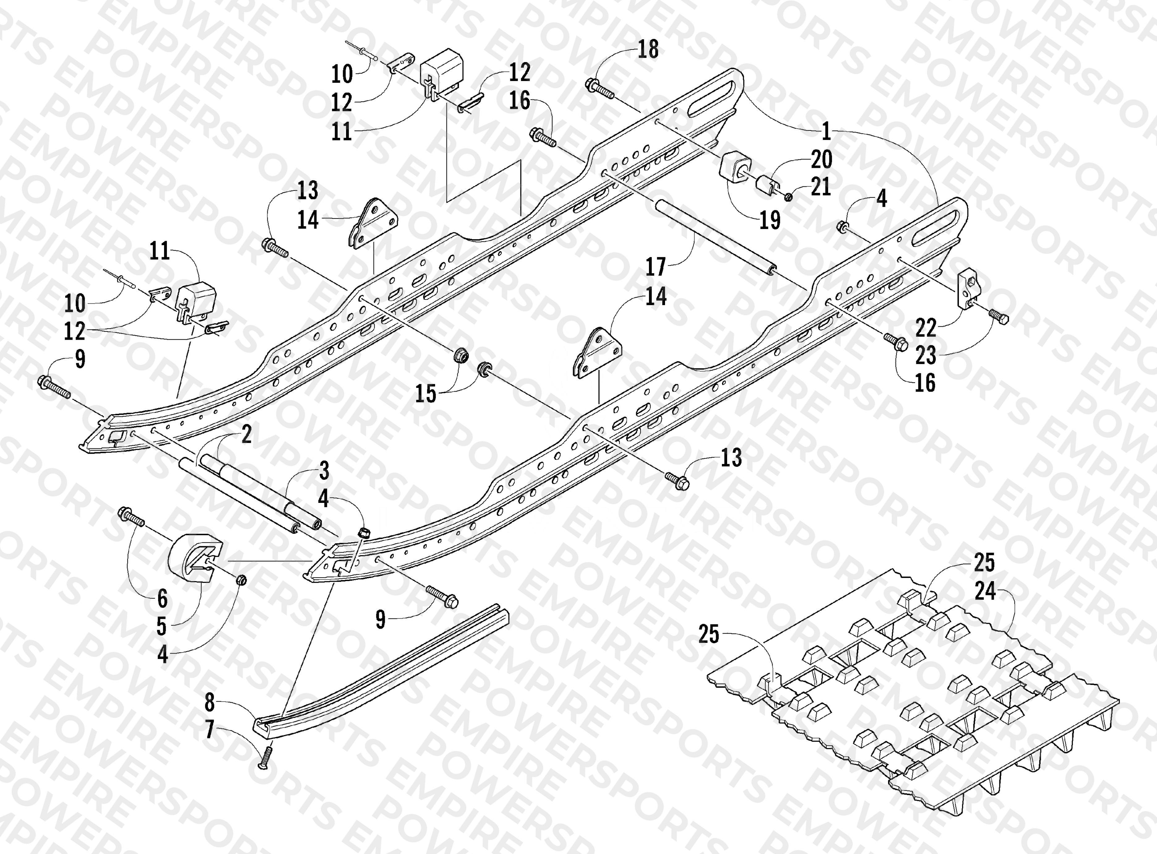 SLIDE RAIL AND TRACK ASSEMBLY
