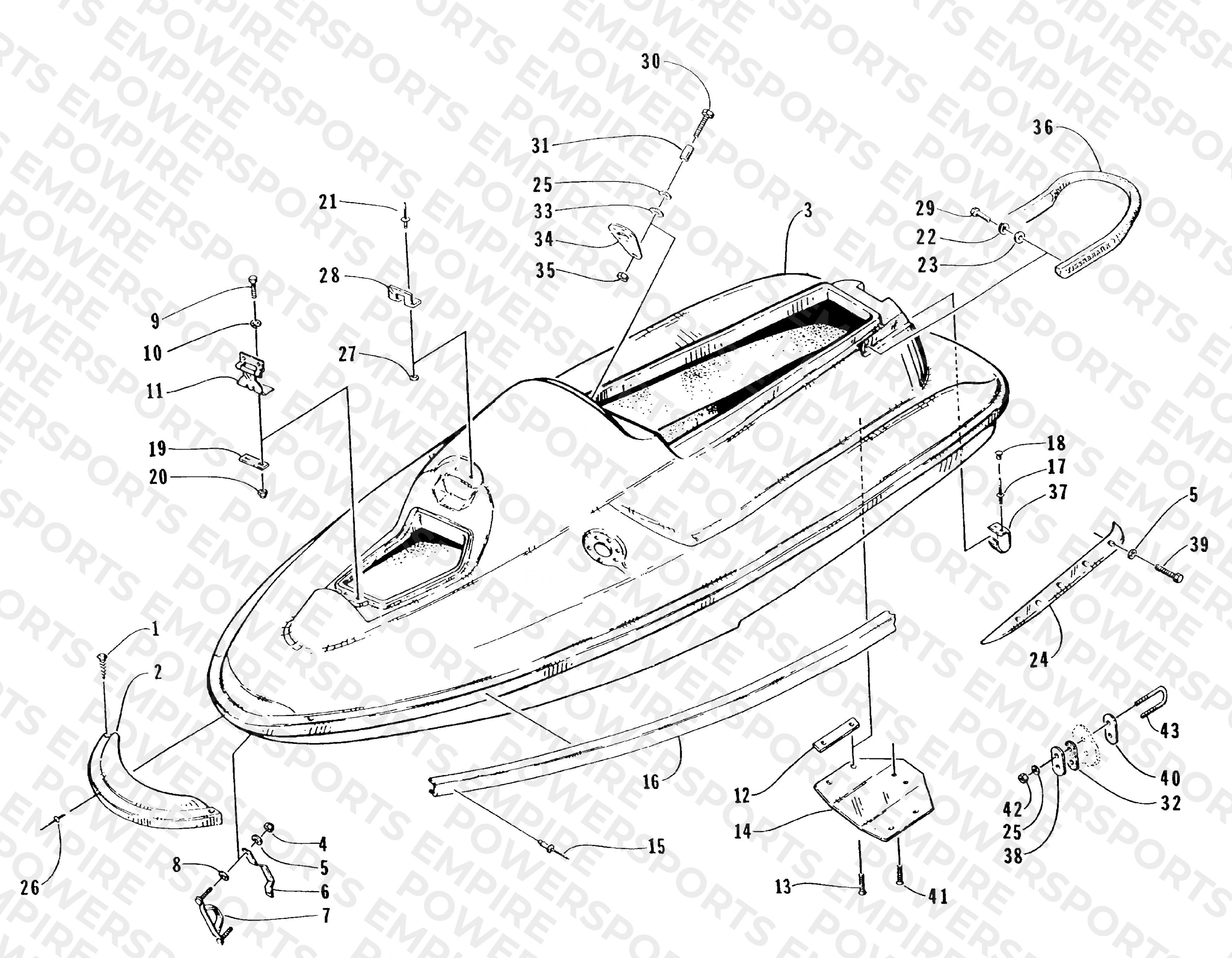 HULL AND RELATED PARTS ASSEMBLY